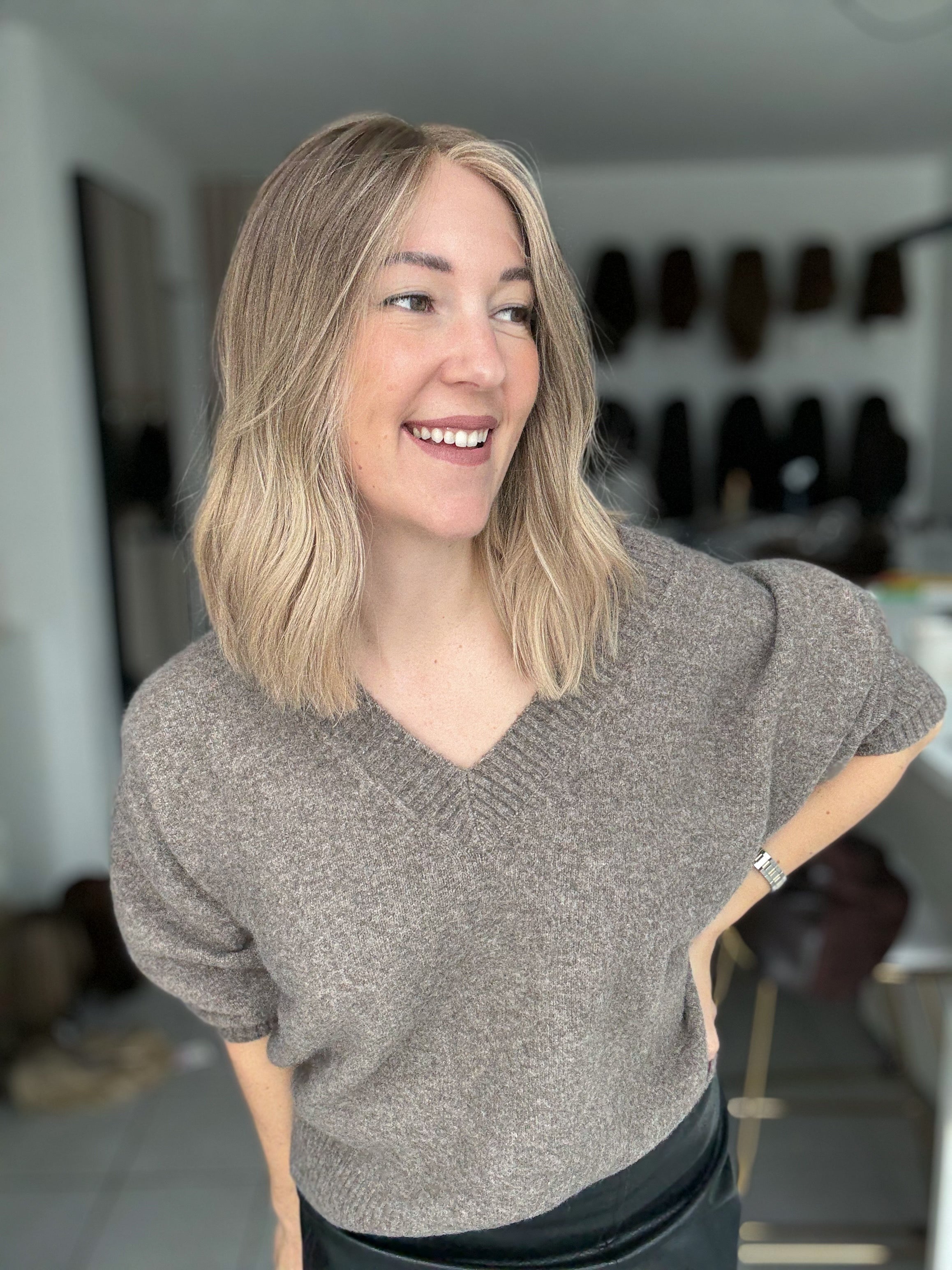 Lacetop-Perücke Cleo | Samt | Größe S/M | 40cm Länge