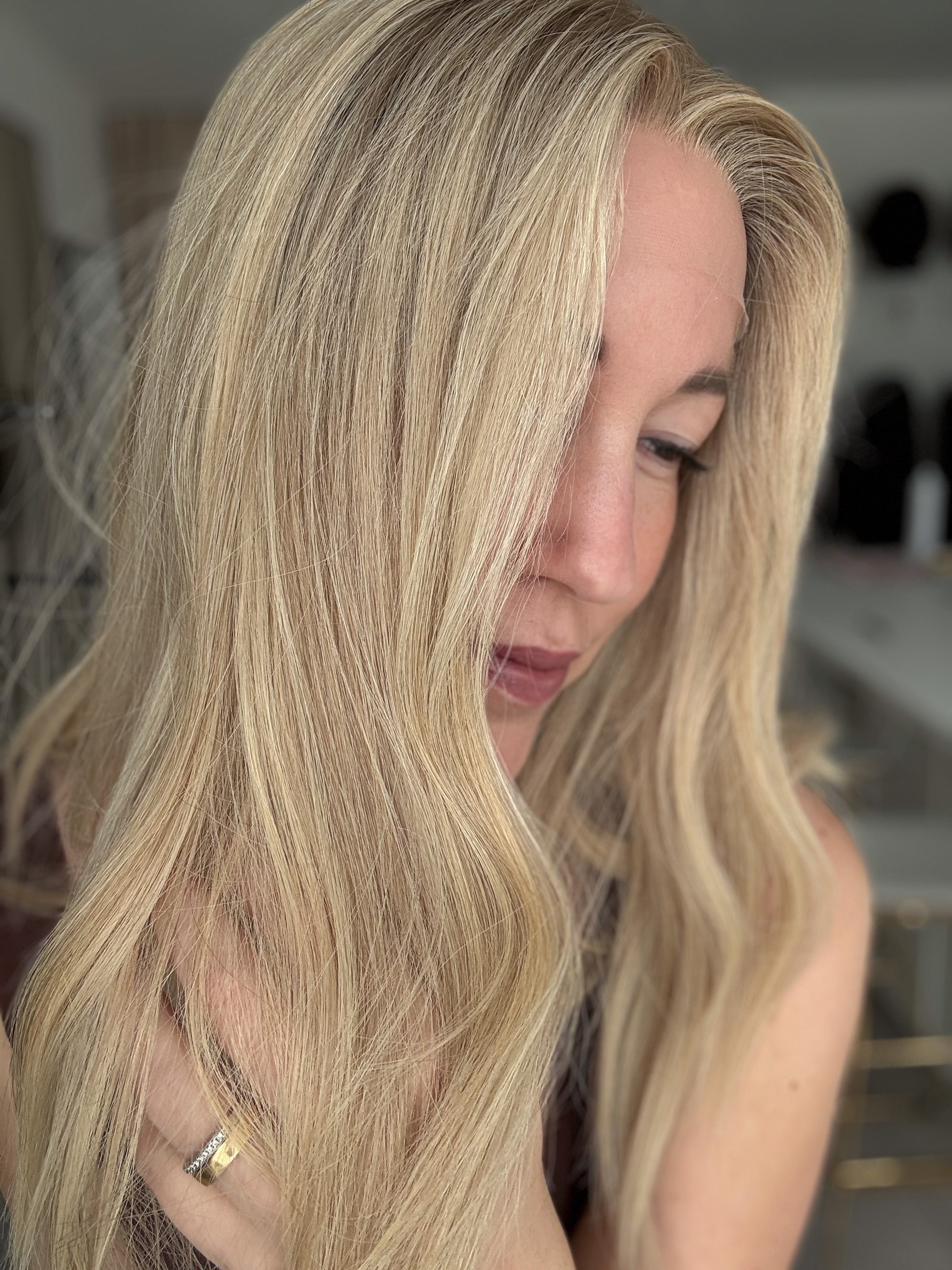 Lacetop-Perücke Elsa | Samt | Größe S | 50cm Länge