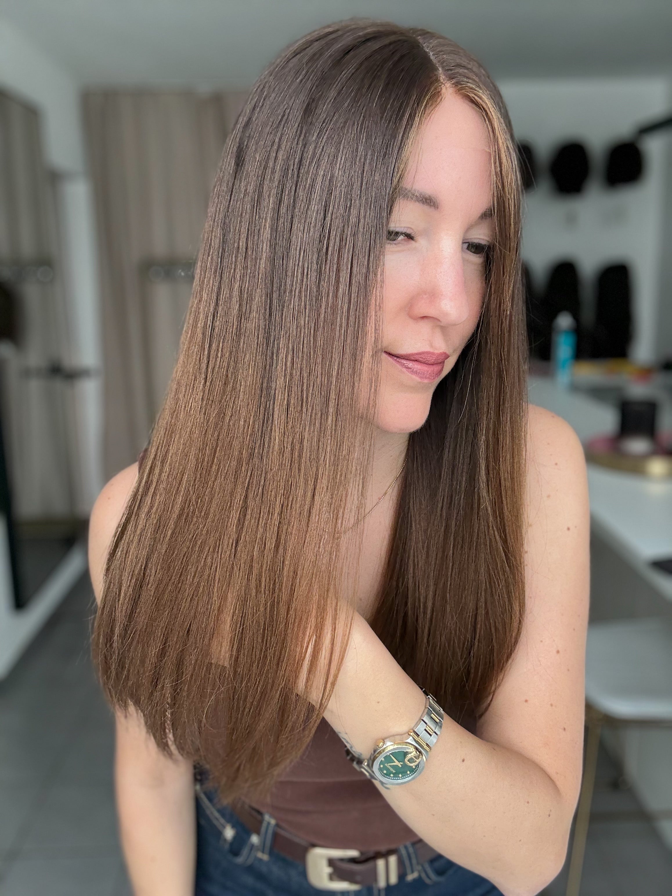 Lacetop-Perücke Hazel | Samt | Größe S | 54cm Länge