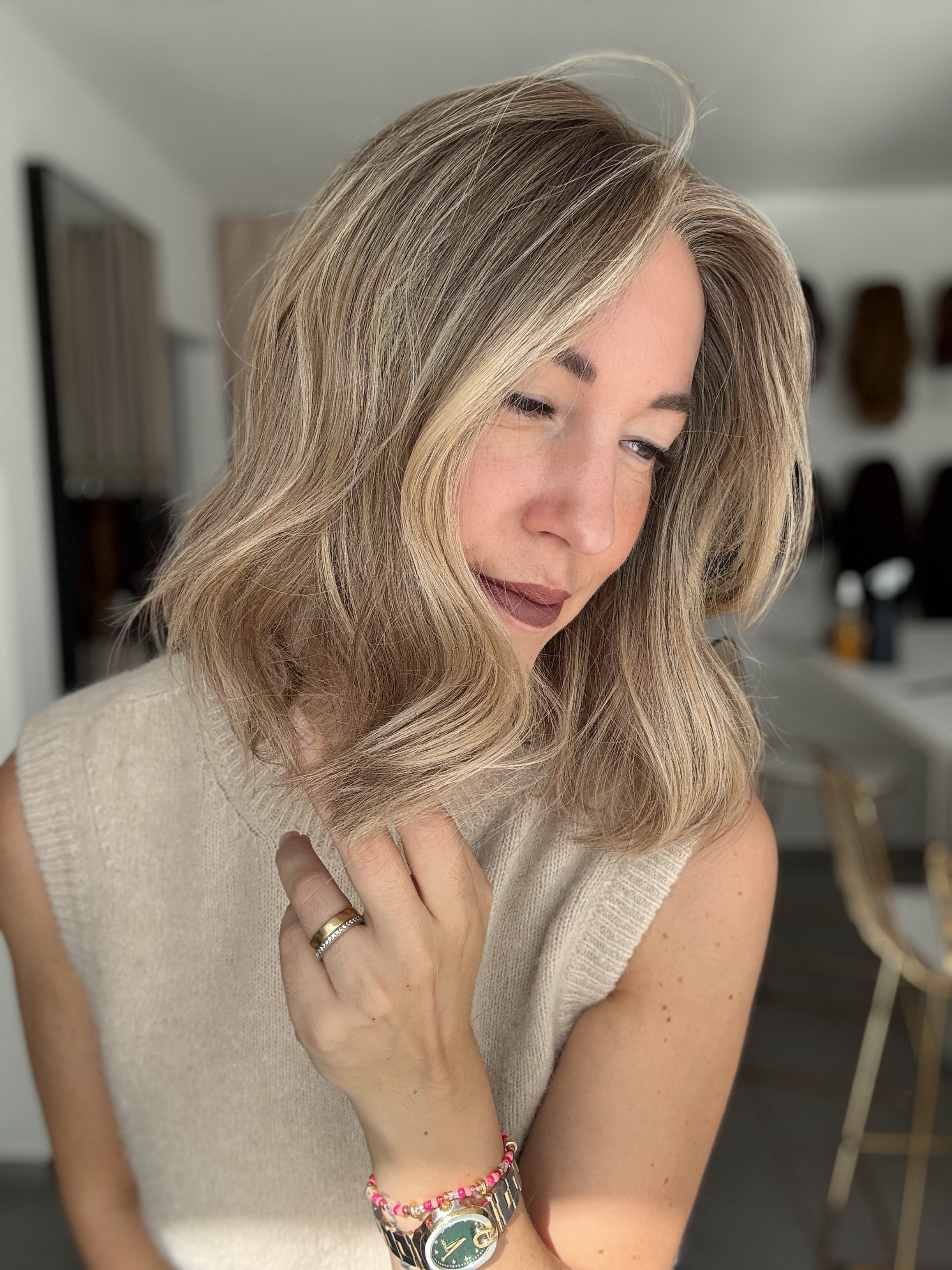 Lacetop-Perücke Luci | Samt | Größe XS/S | 36cm Länge