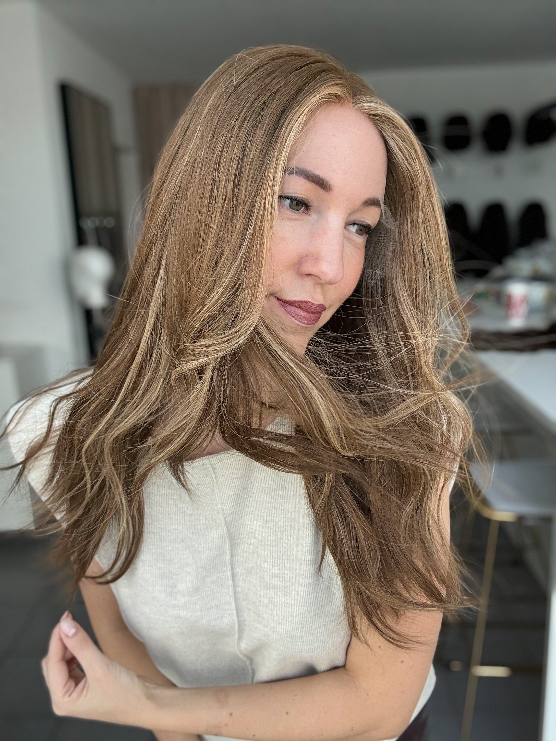 Lacetop-Perücke Bella | Samt | Größe S | 60cm Länge