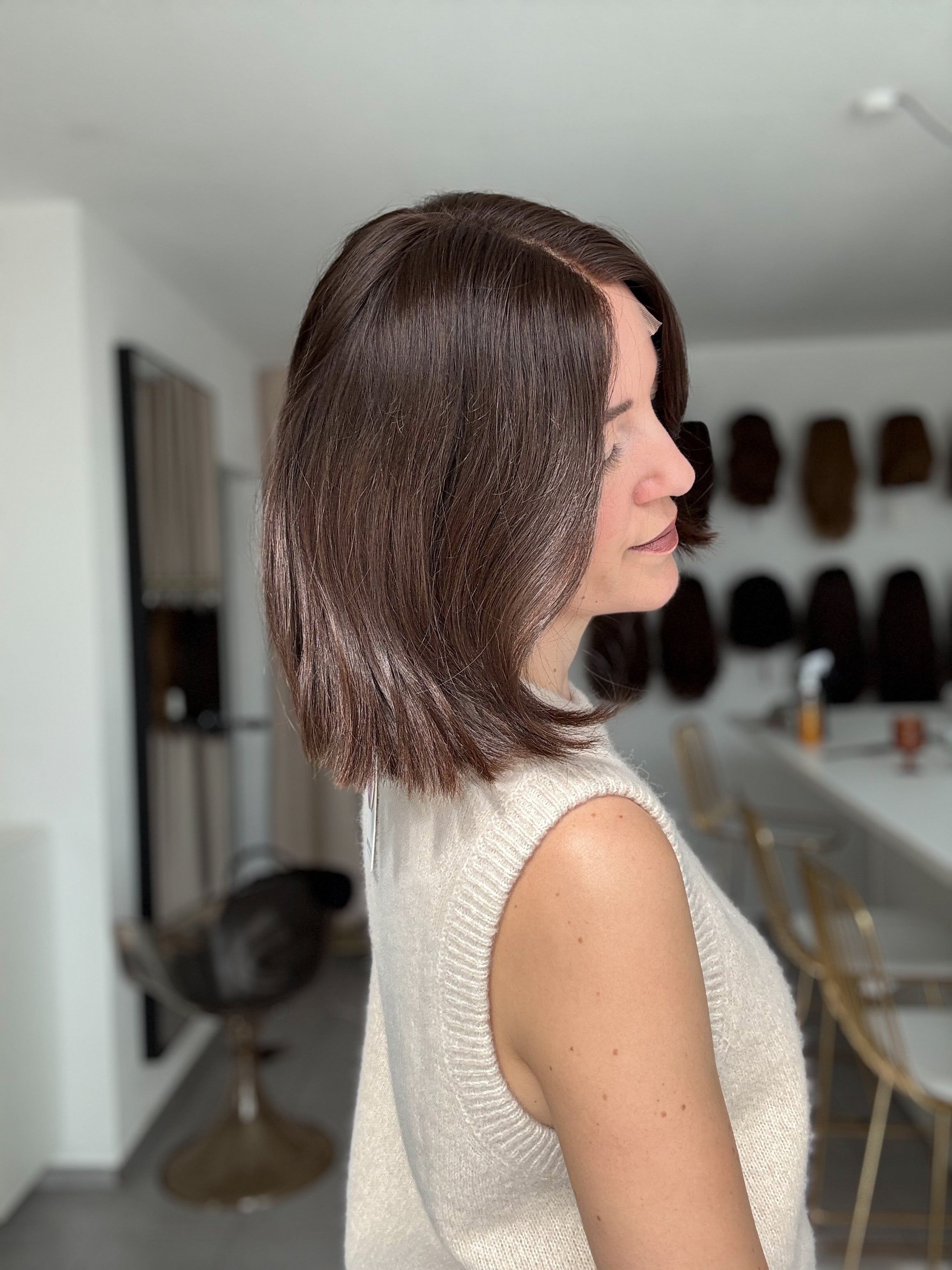 Lacetop-Perücke Lea | Samt | Größe M/L | 30cm Länge