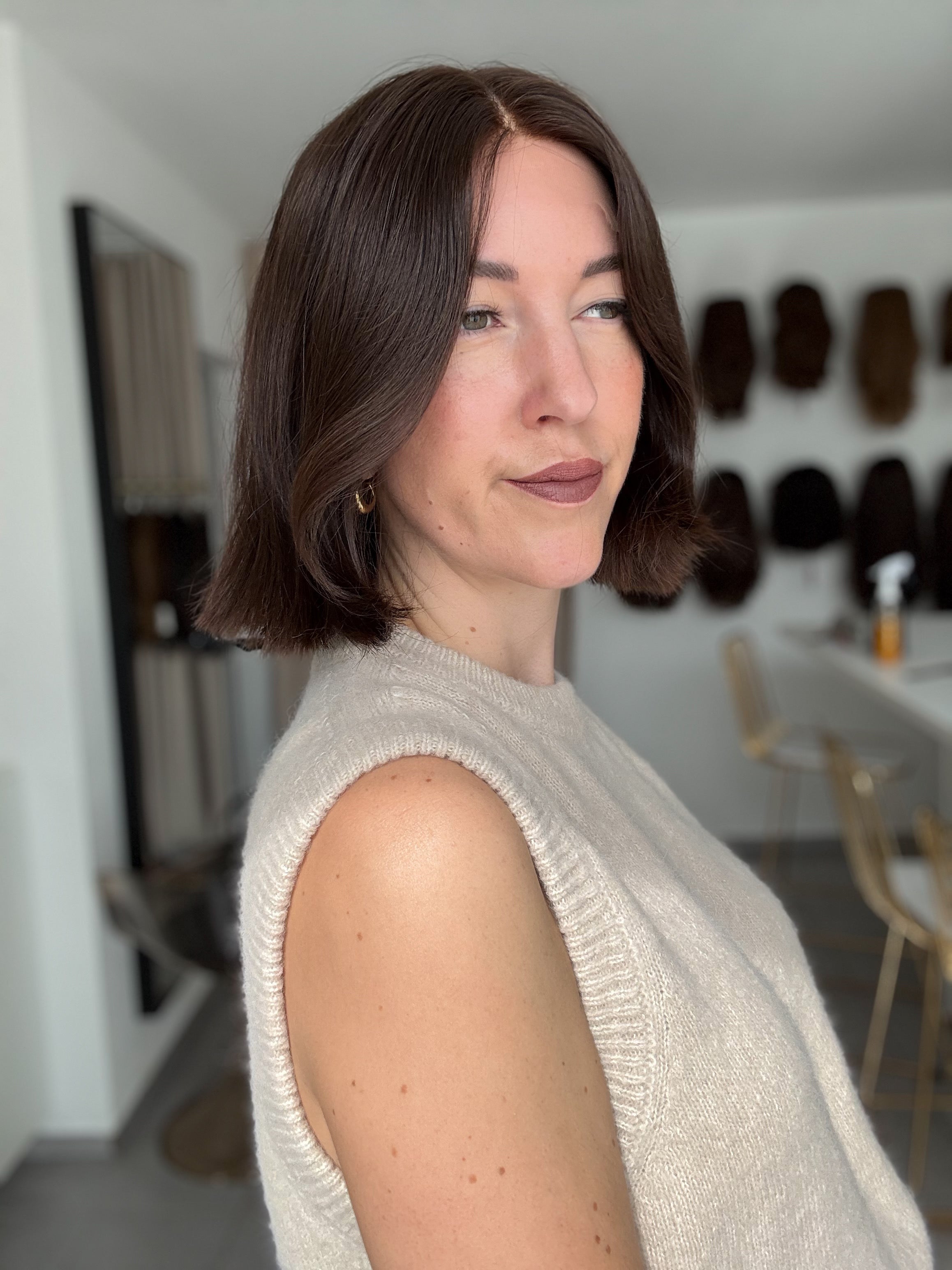 Lacetop-Perücke Lea | Samt | Größe M/L | 30cm Länge