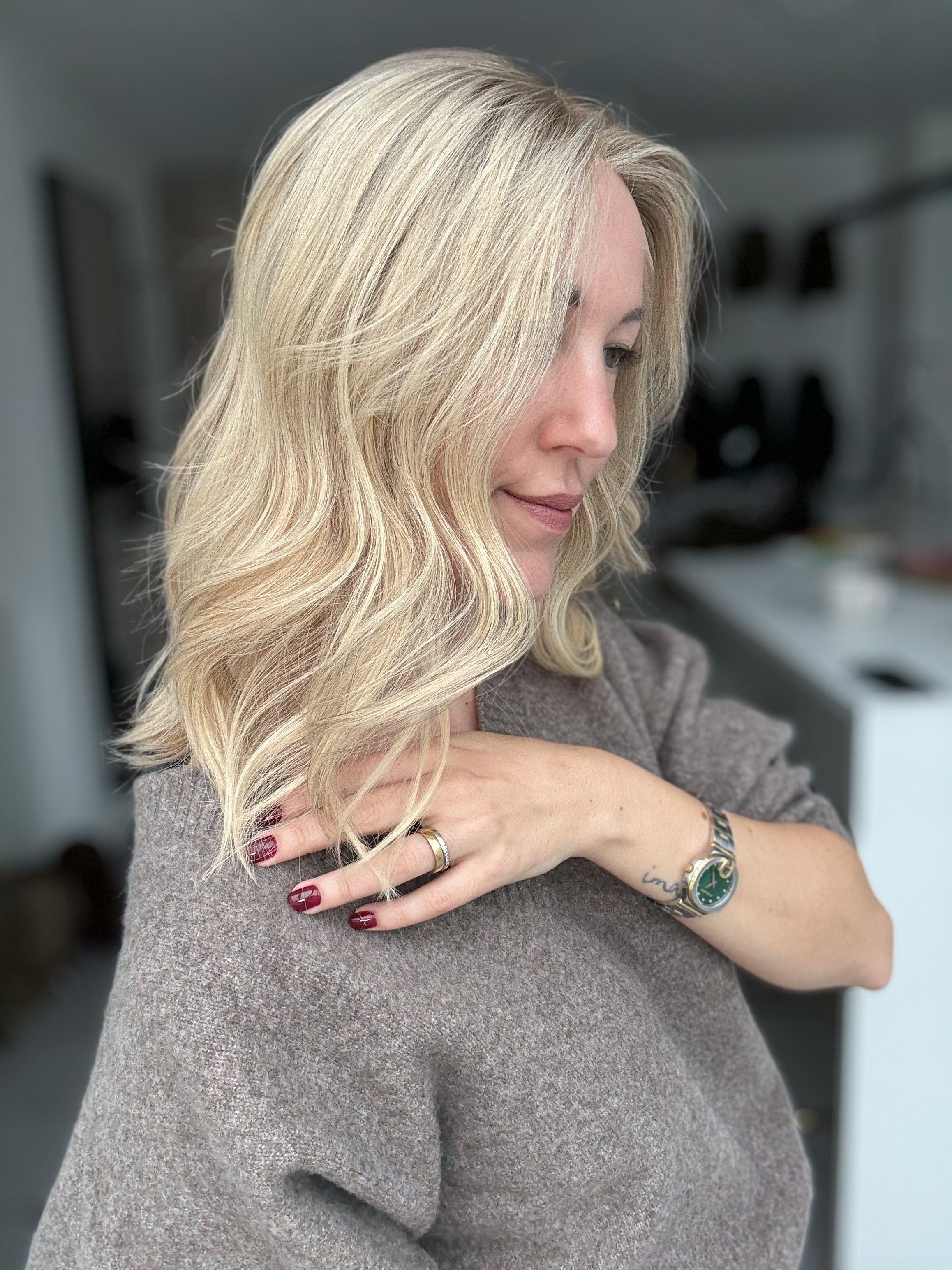 Lacetop-Perücke Elsa | Samt | Größe M | 42cm Länge