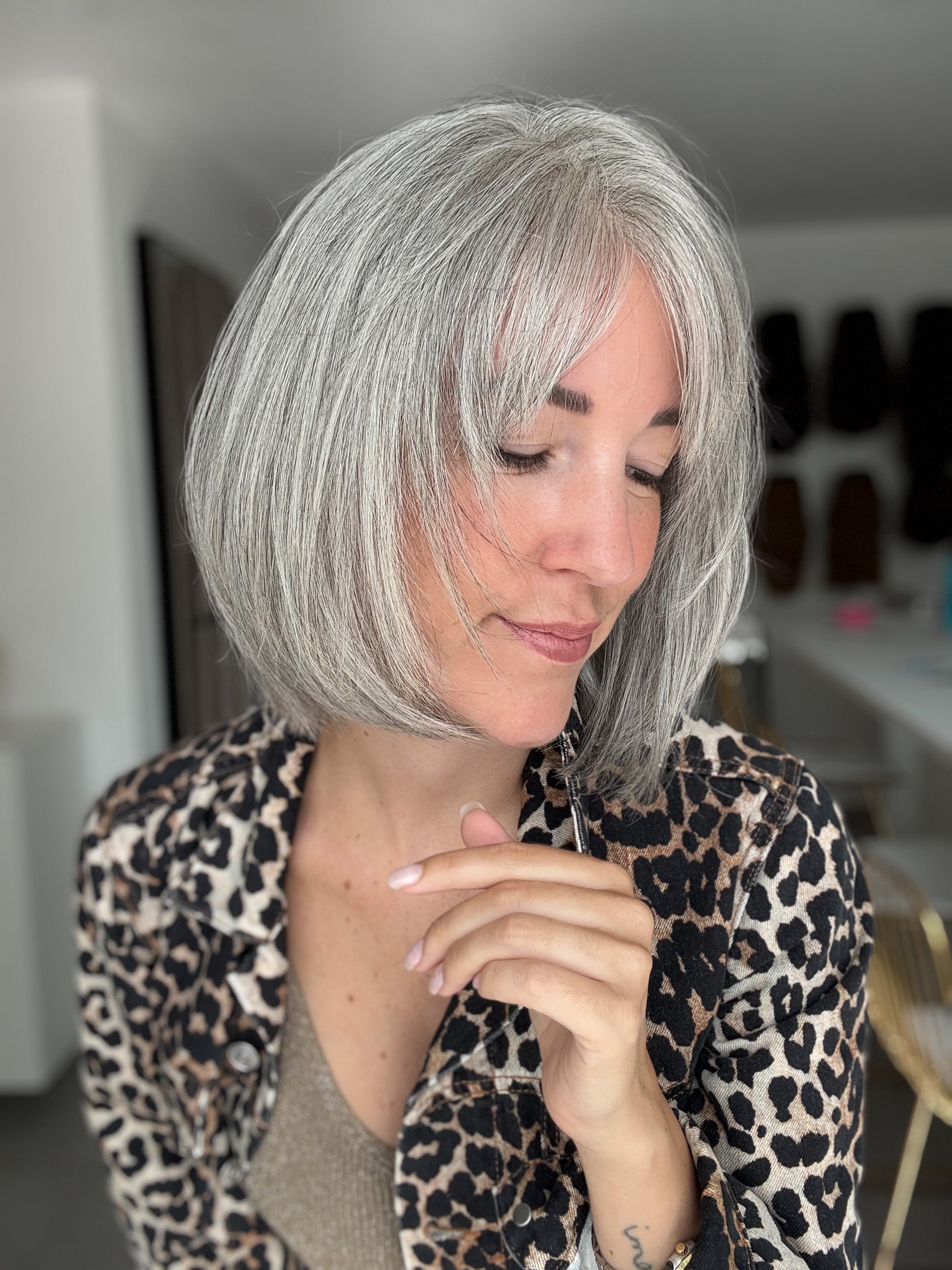 Lacetop-Perücke Birgit | Samt | Größe S | 33cm Länge