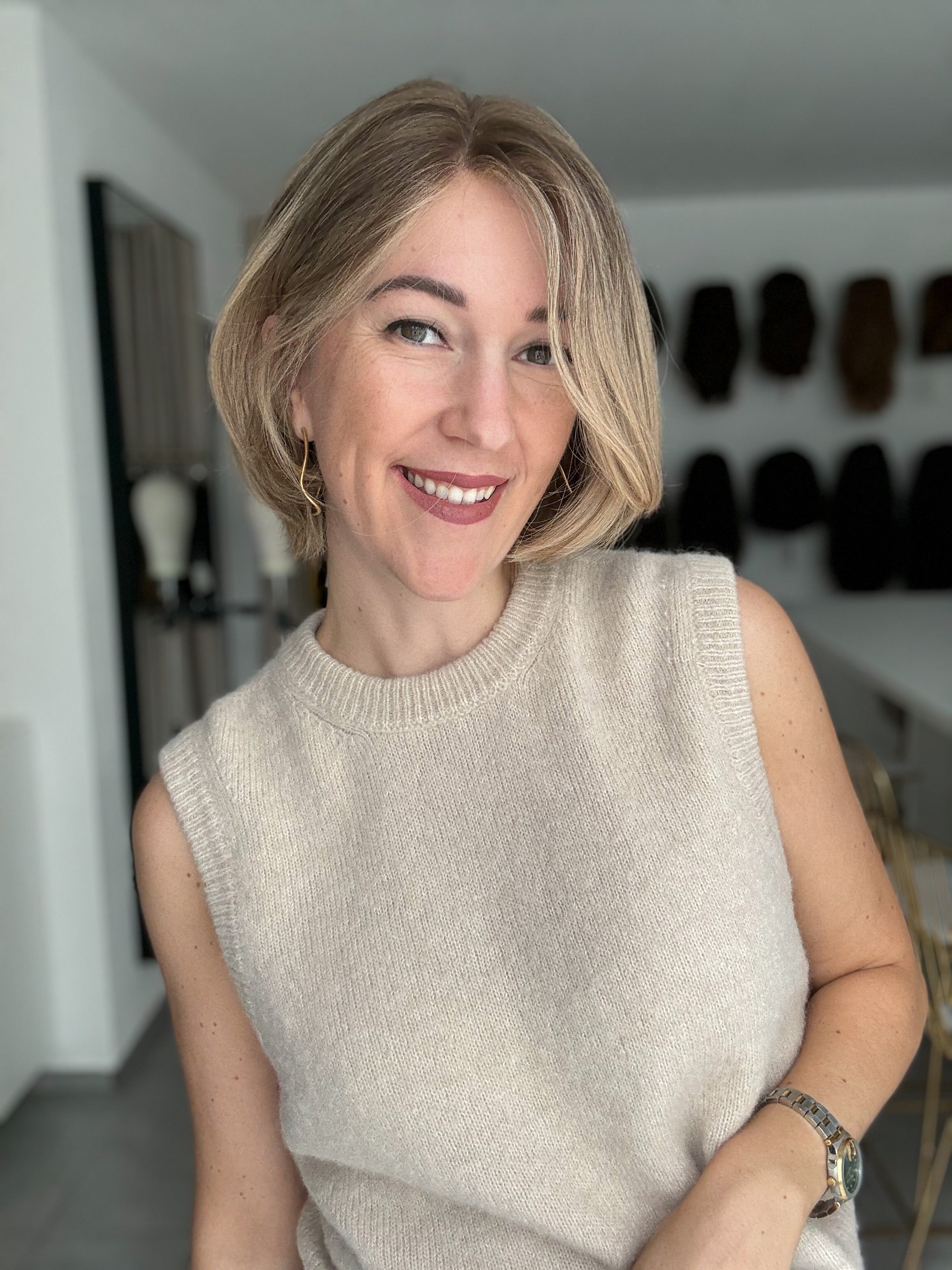 Lacetop-Perücke Delia | Silikon | Größe M | 33cm Länge