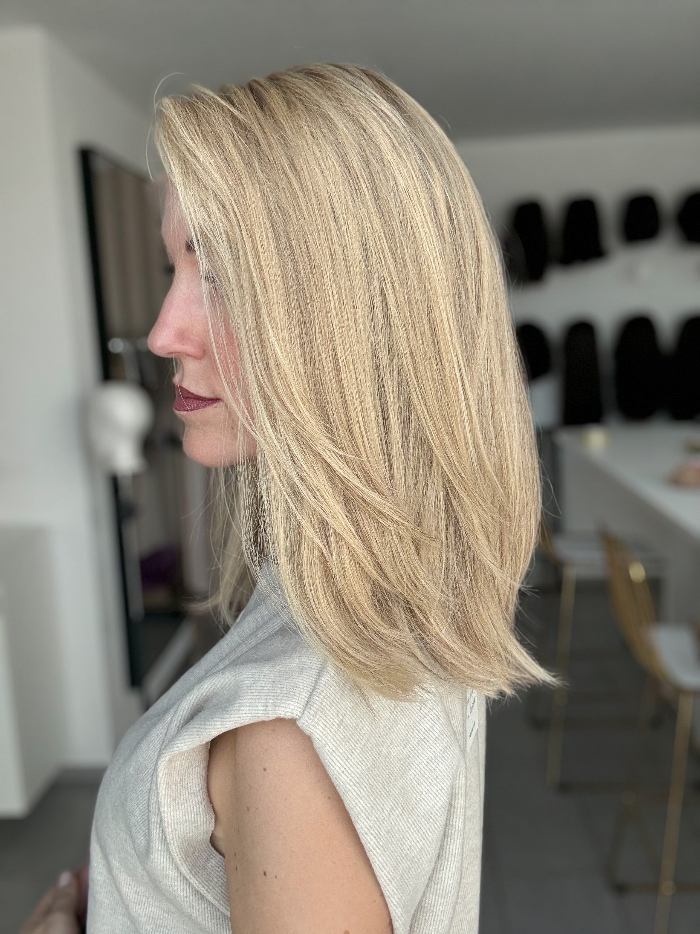 Lacetop-Perücke Elsa | Samt | Größe M | 44cm Länge