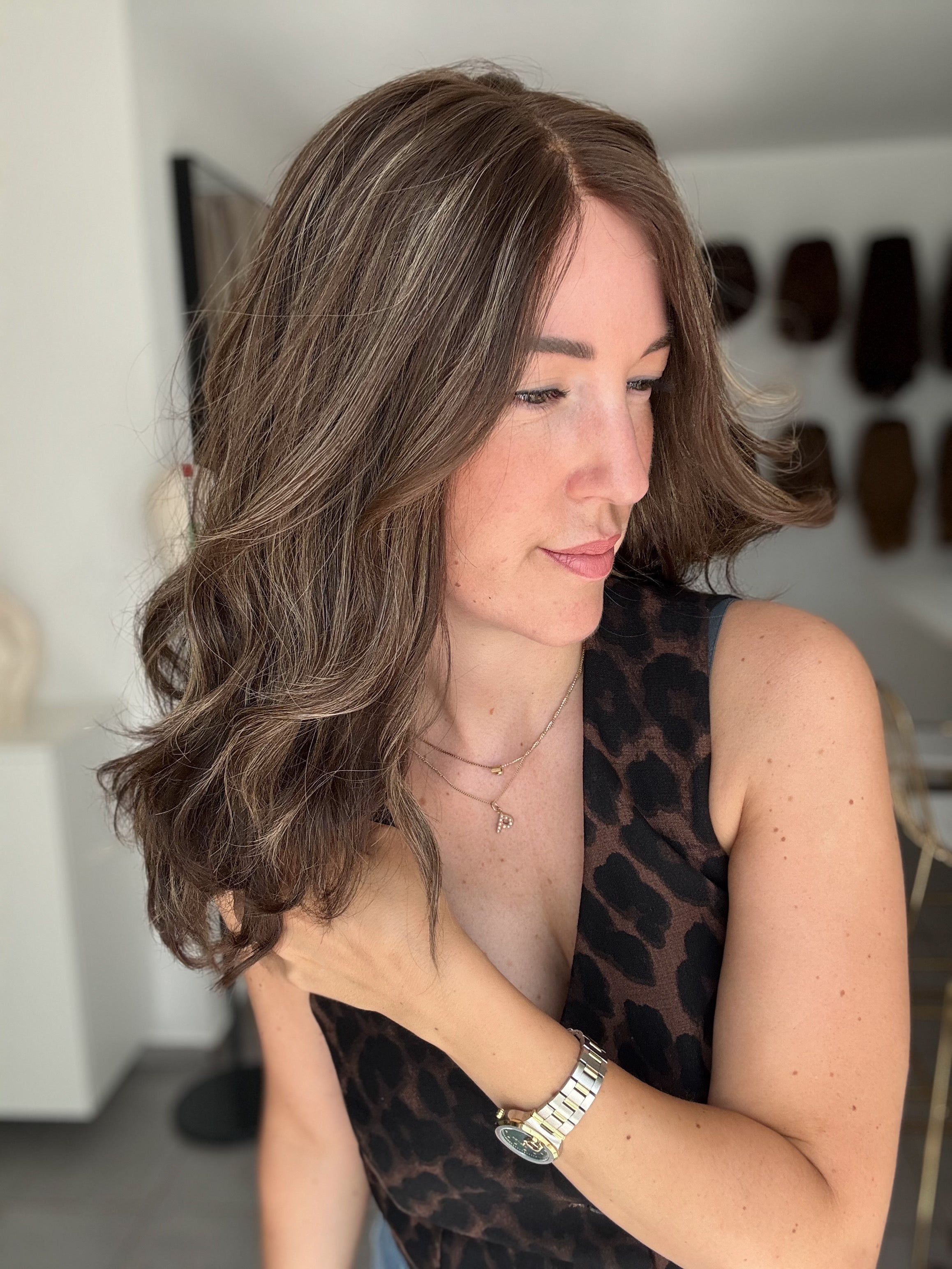 Lacetop-Perücke Sharon | Samt | Größe M/L | 46cm Länge