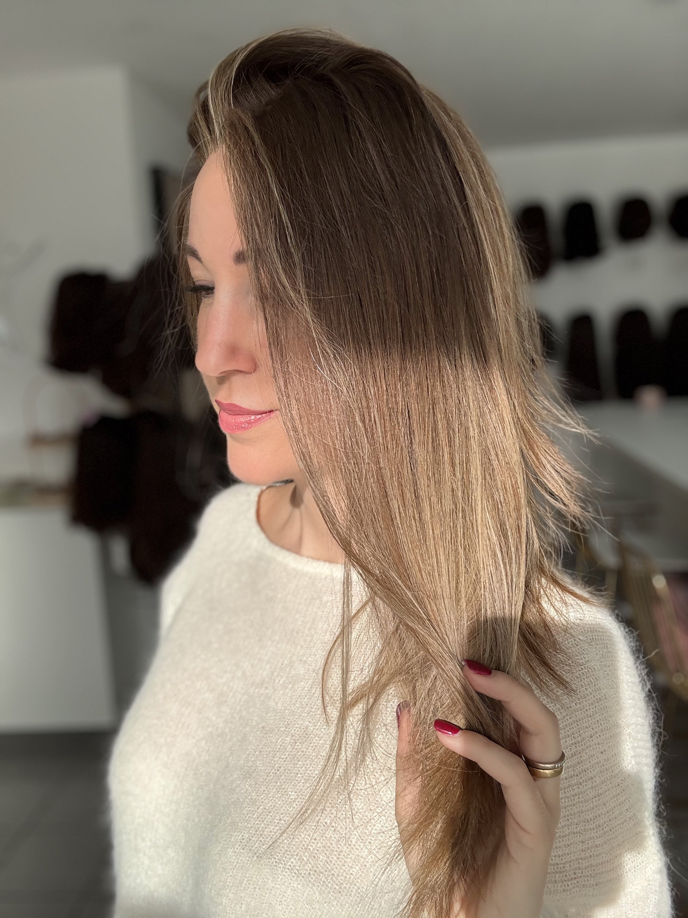 Lacetop-Perücke Juna | Samt | Größe XS/S | 47cm Länge