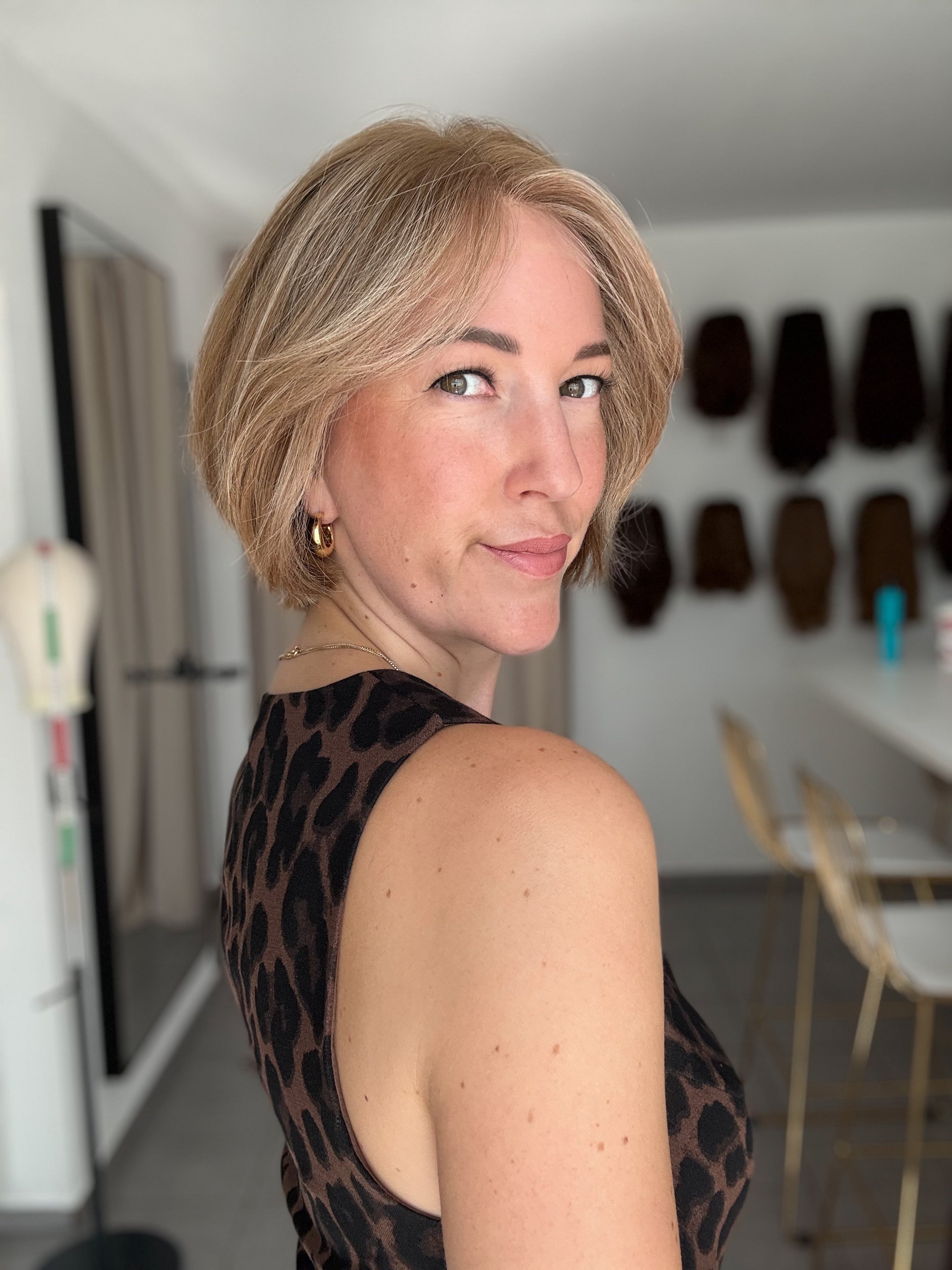 Lacetop-Perücke Rachel | Samt | Größe S| <30cm Länge