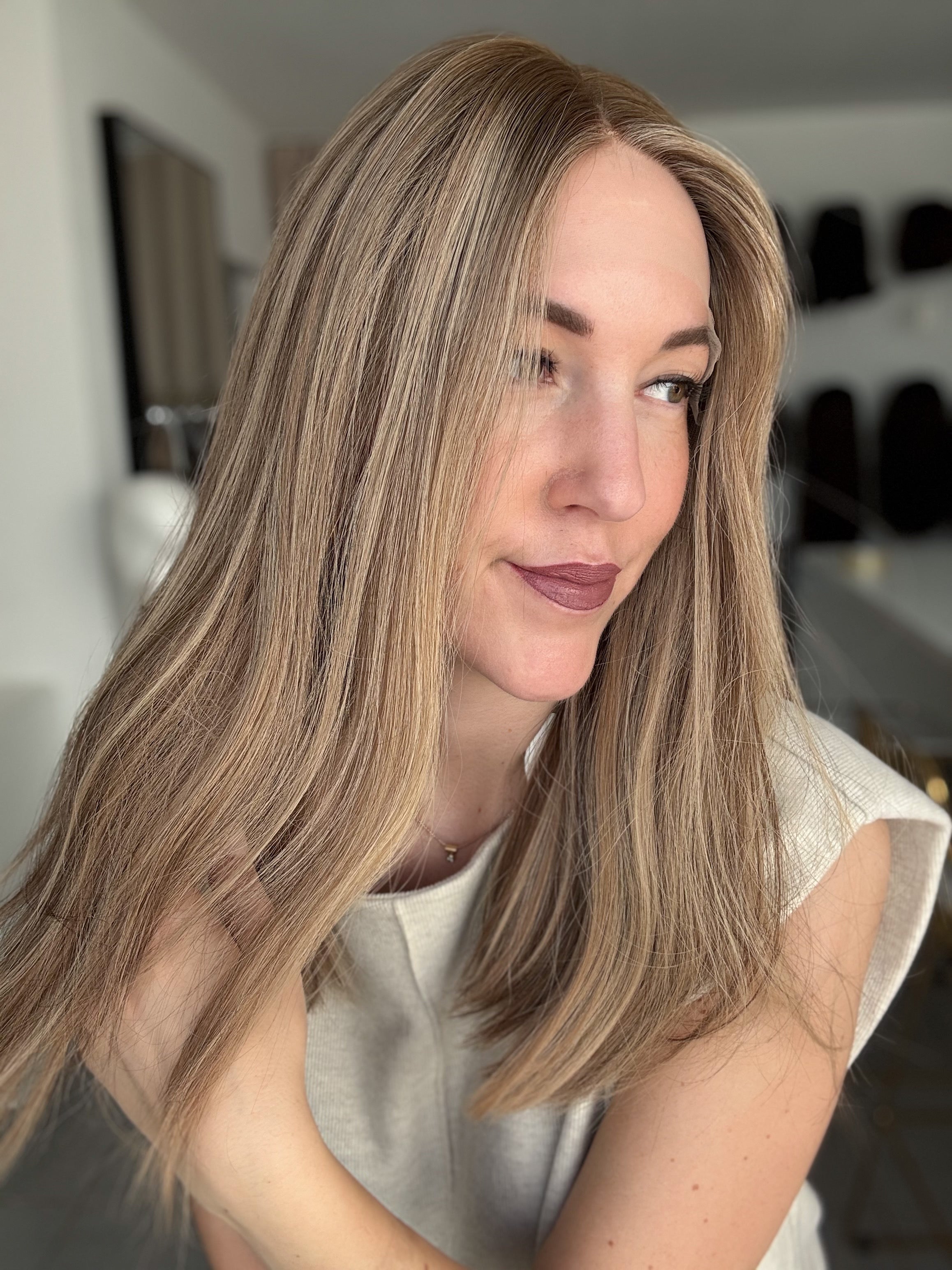 Lacetop-Perücke Delia | Samt | Größe M | 50cm Länge