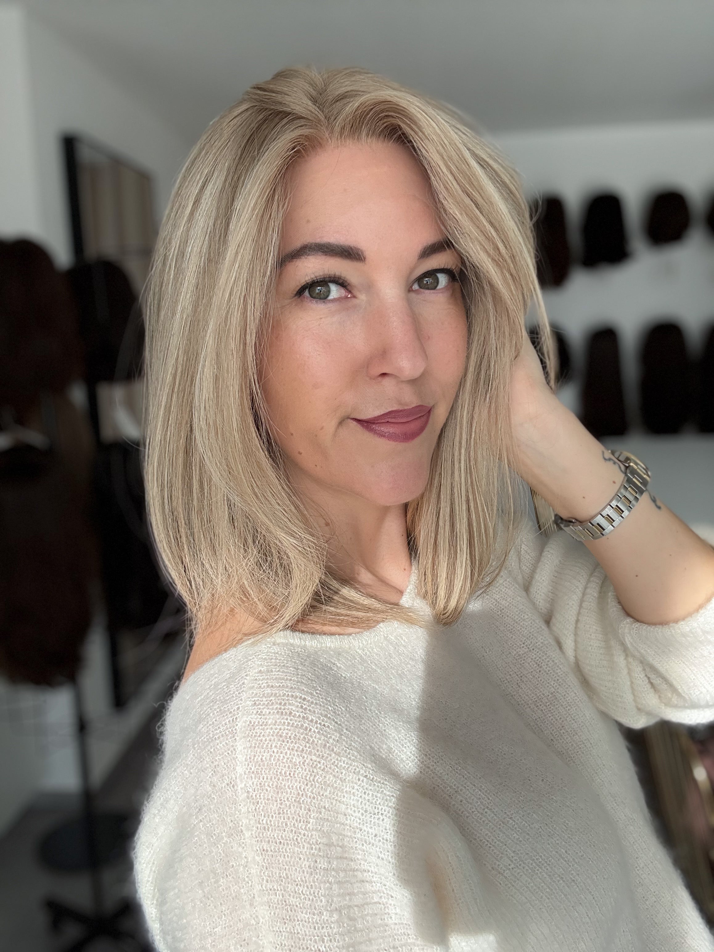 Lacetop-Perücke Maya | Samt | Größe M | 42cm Länge