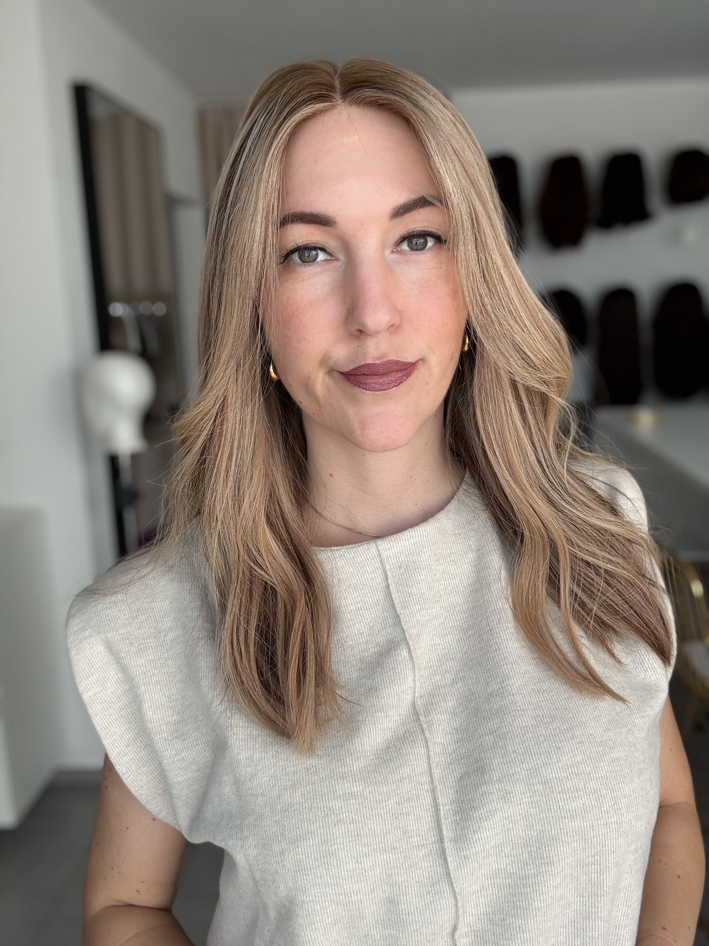 Lacetop-Perücke Delia | Samt | Größe M | 50cm Länge