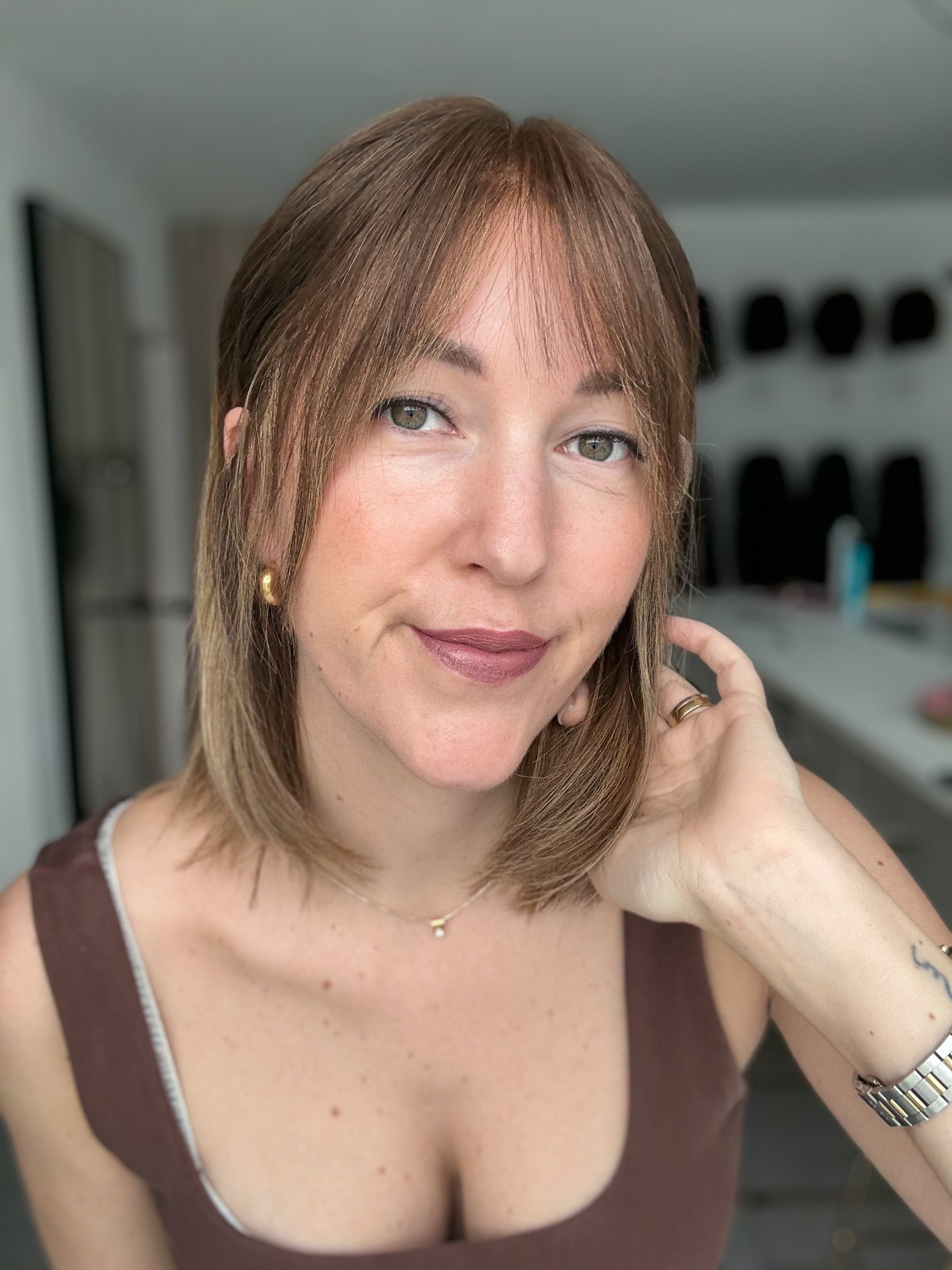 Lacetop-Perücke Juna warm | Silikon | Größe XS/S | 38cm Länge