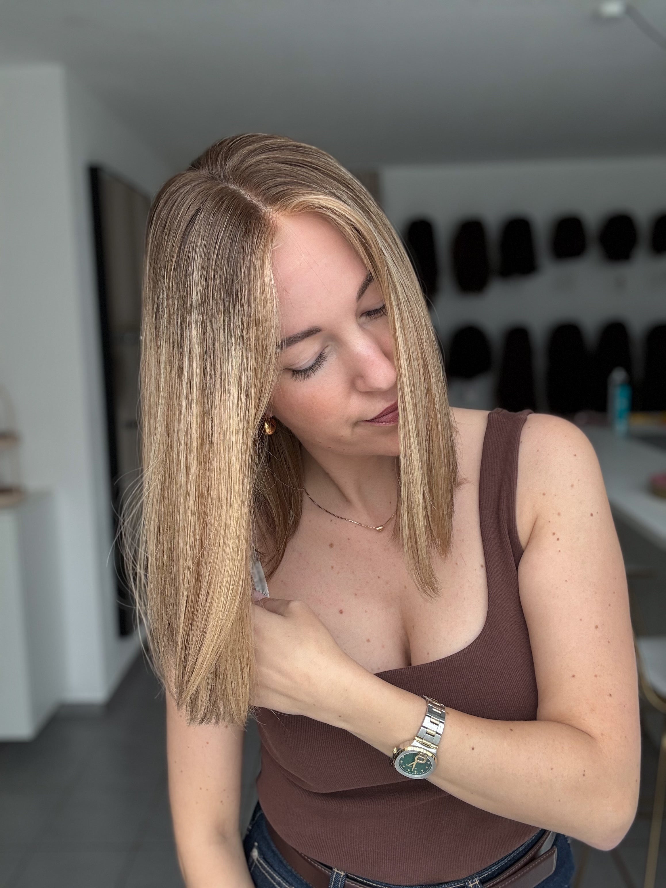 Lacetop-Perücke Lydia | Silikon | Größe XS | 41cm Länge