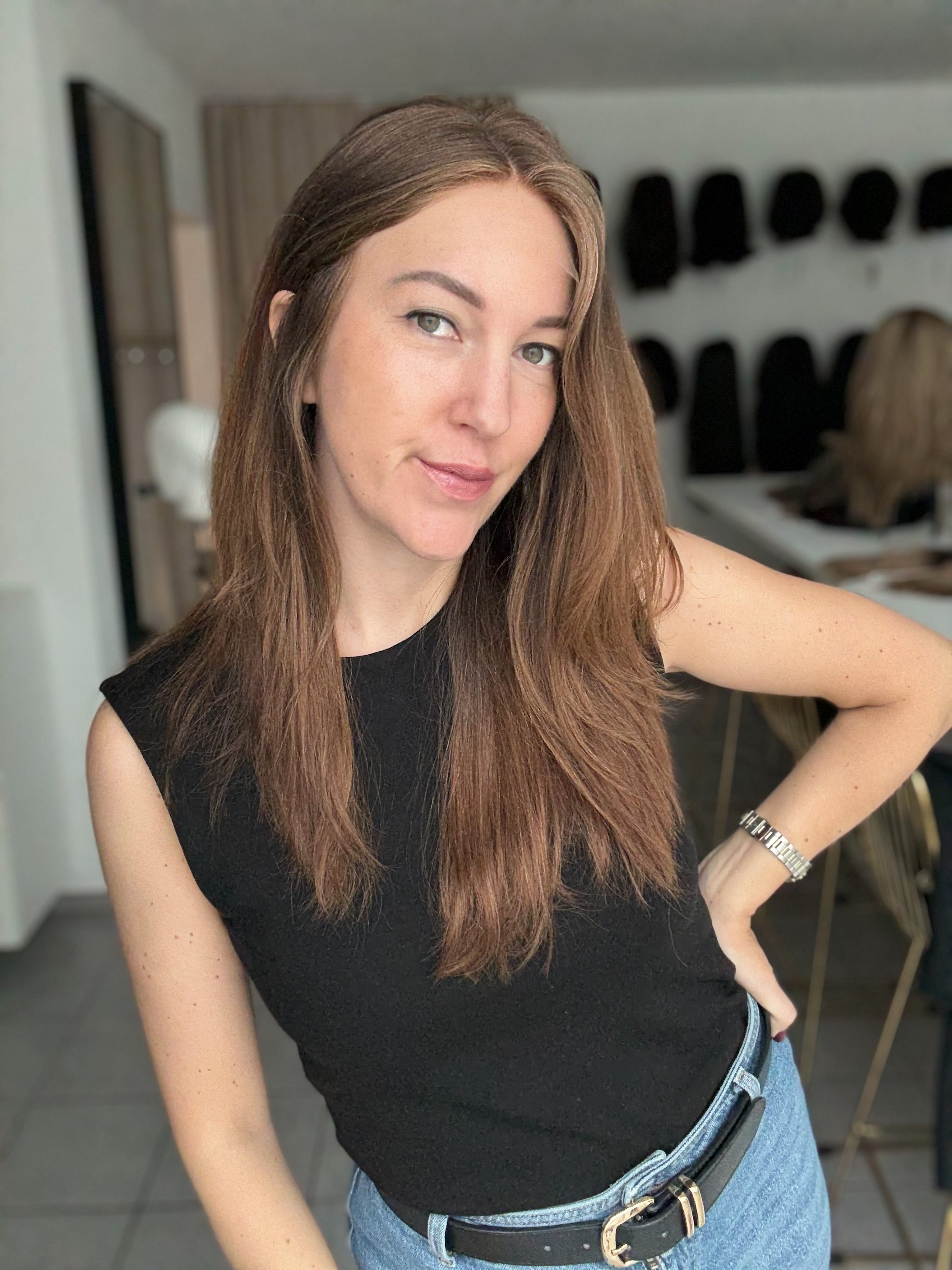 Lacetop-Perücke Hazel | Samt | Größe M/L | 59cm Länge