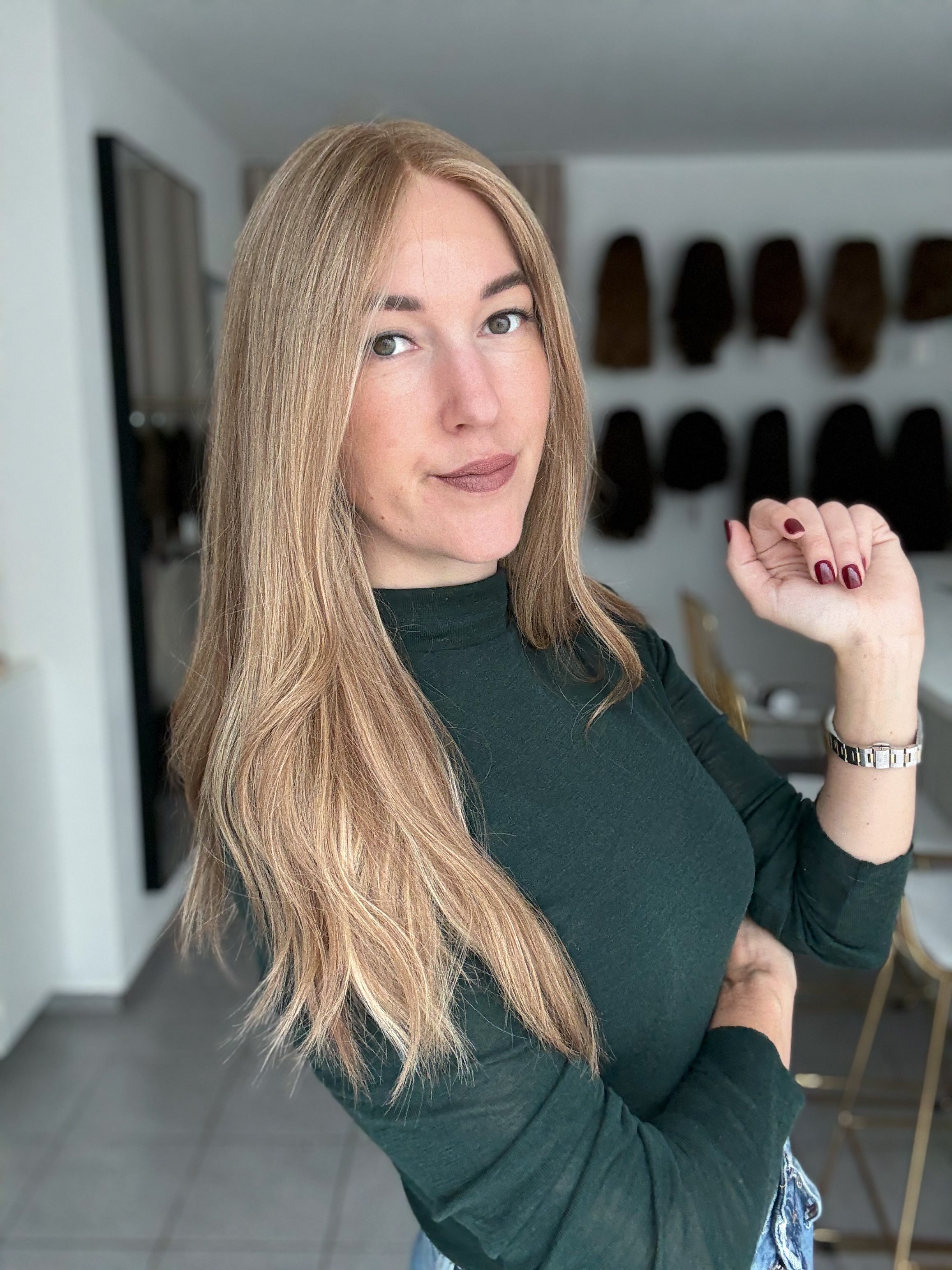 Lacetop-Perücke Ida | Samt | Größe M | 57cm Länge