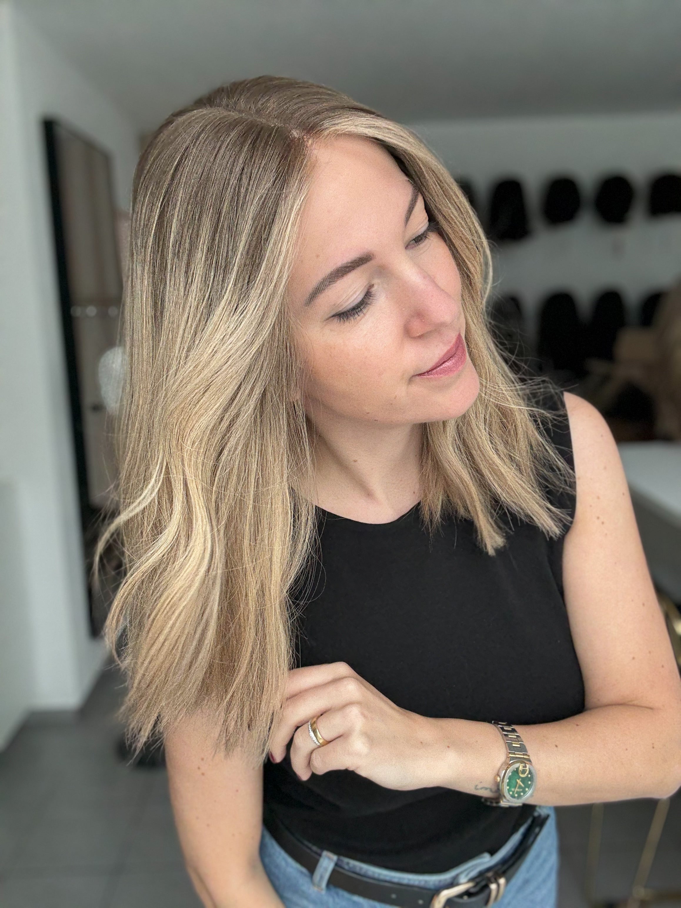 Lacetop-Perücke Luci | Samt | Größe M | 44cm Länge