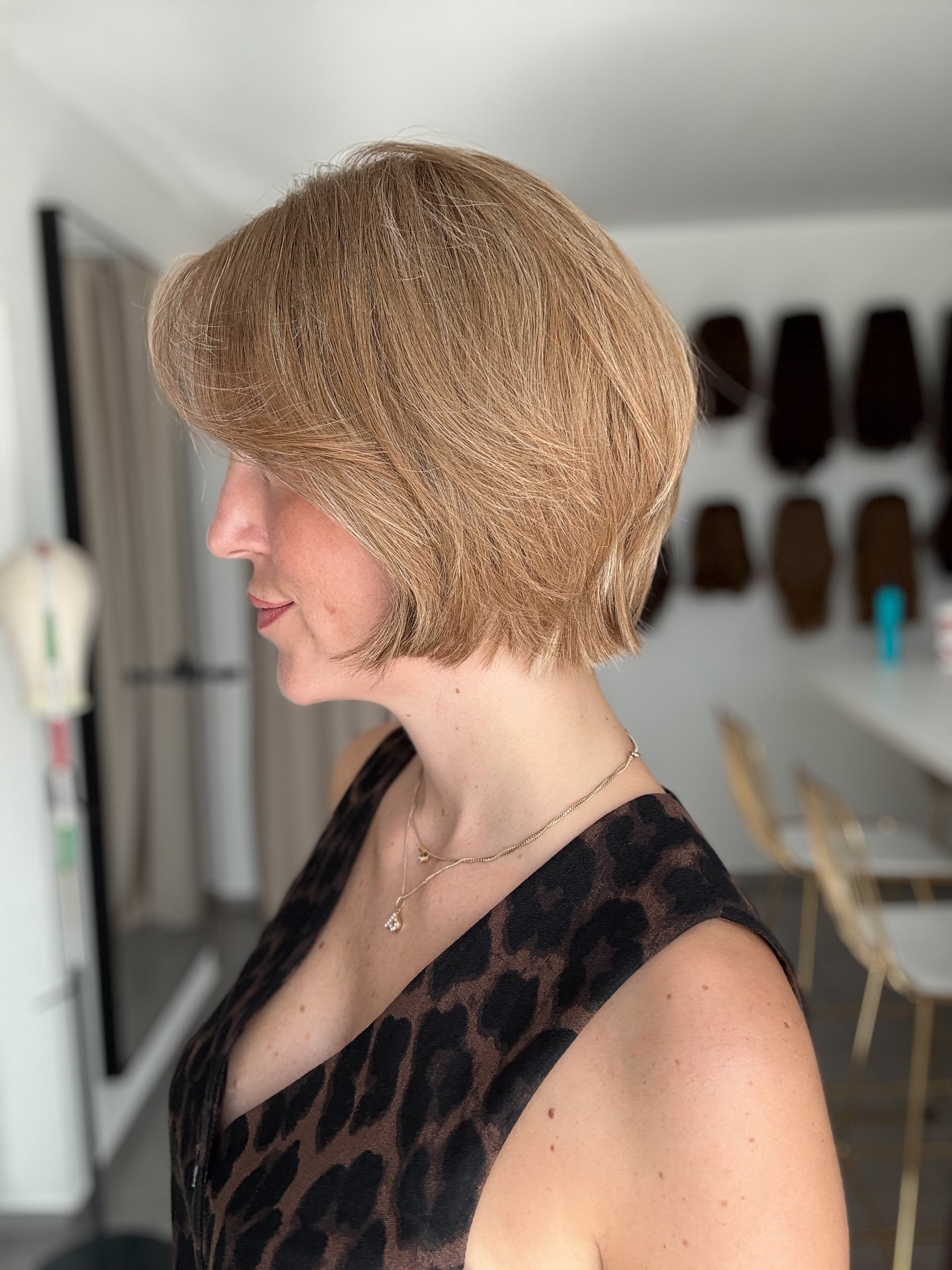 Lacetop-Perücke Rachel | Samt | Größe S| <30cm Länge