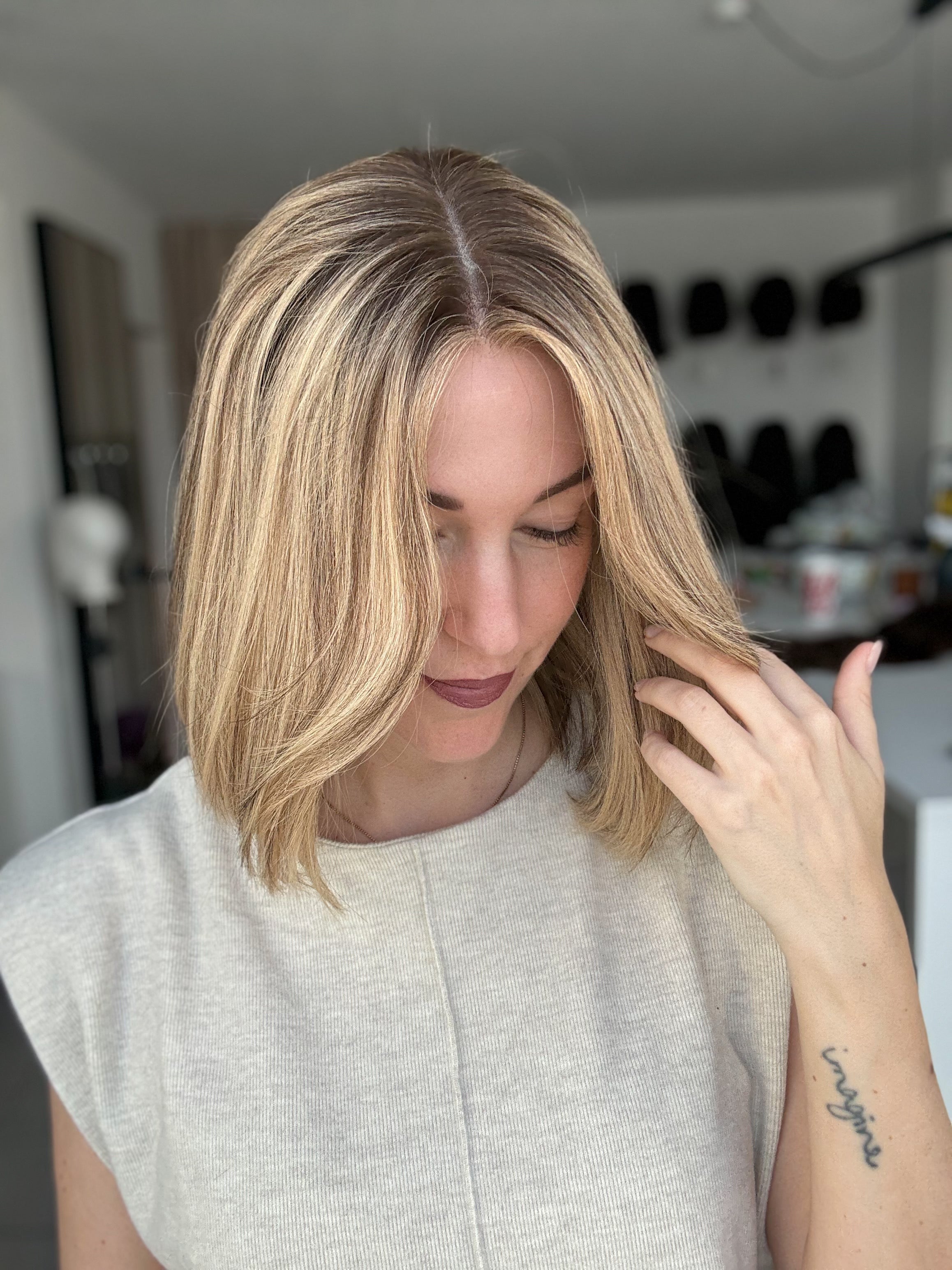 Lacetop-Perücke Lexy | Samt | Größe M | 38cm Länge