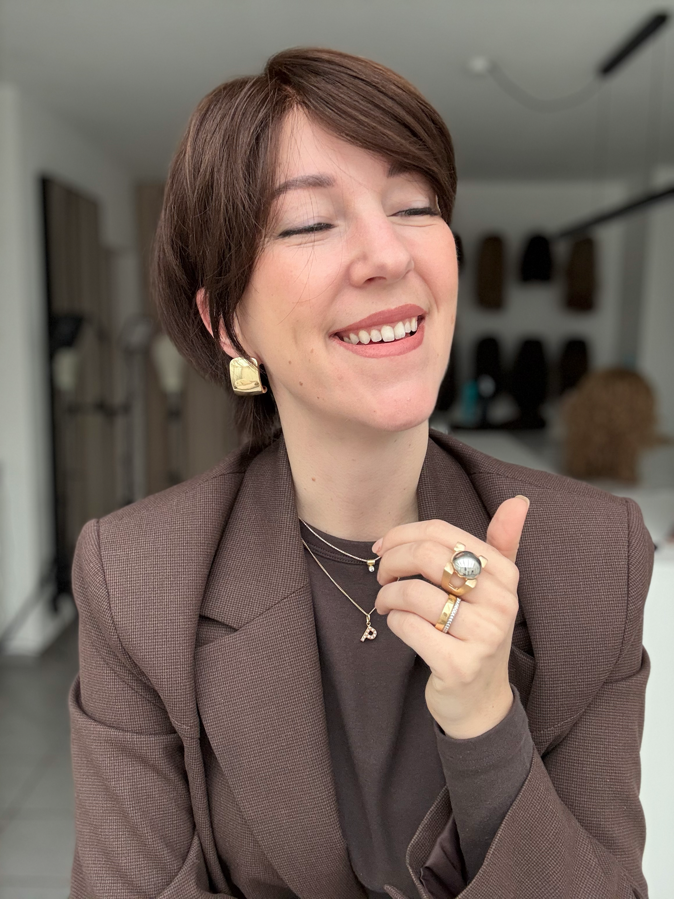 Lacetop-Perücke Lea | Samt | Größe M | <30cm Länge