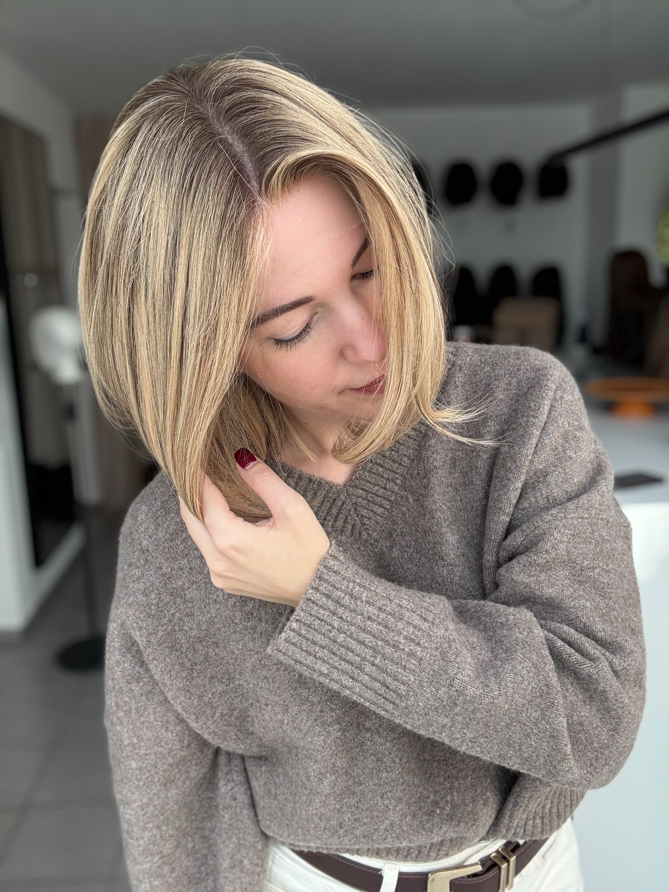 Lacetop-Perücke Lexy | Silikon | Größe XS | 37cm Länge