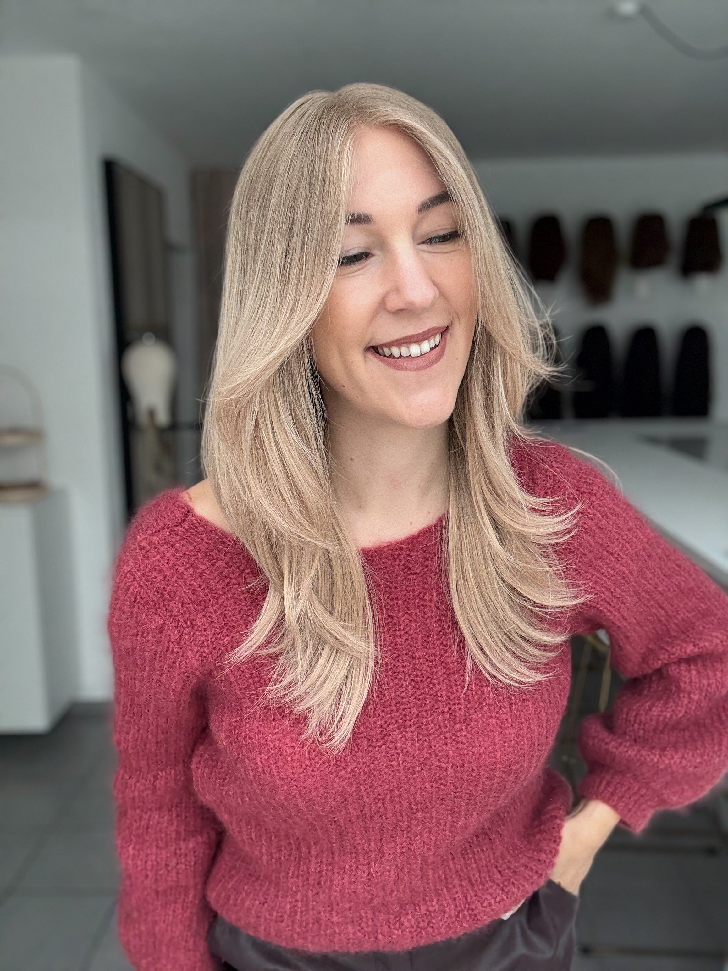 Lacetop-Perücke Mona | Samt | Größe M | 55cm Länge