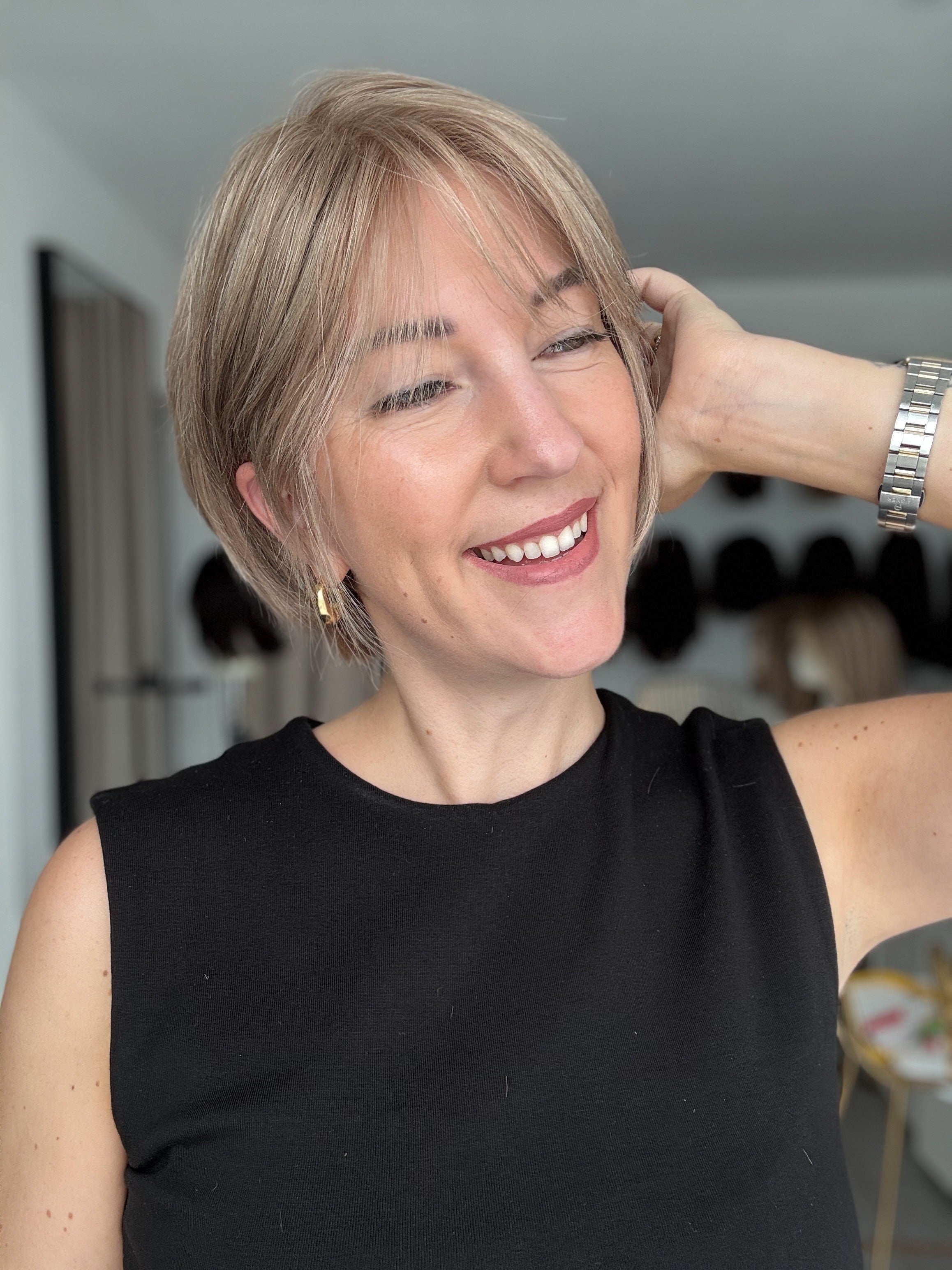 Lacetop-Perücke Clara | Samt | Größe S | <30cm Länge