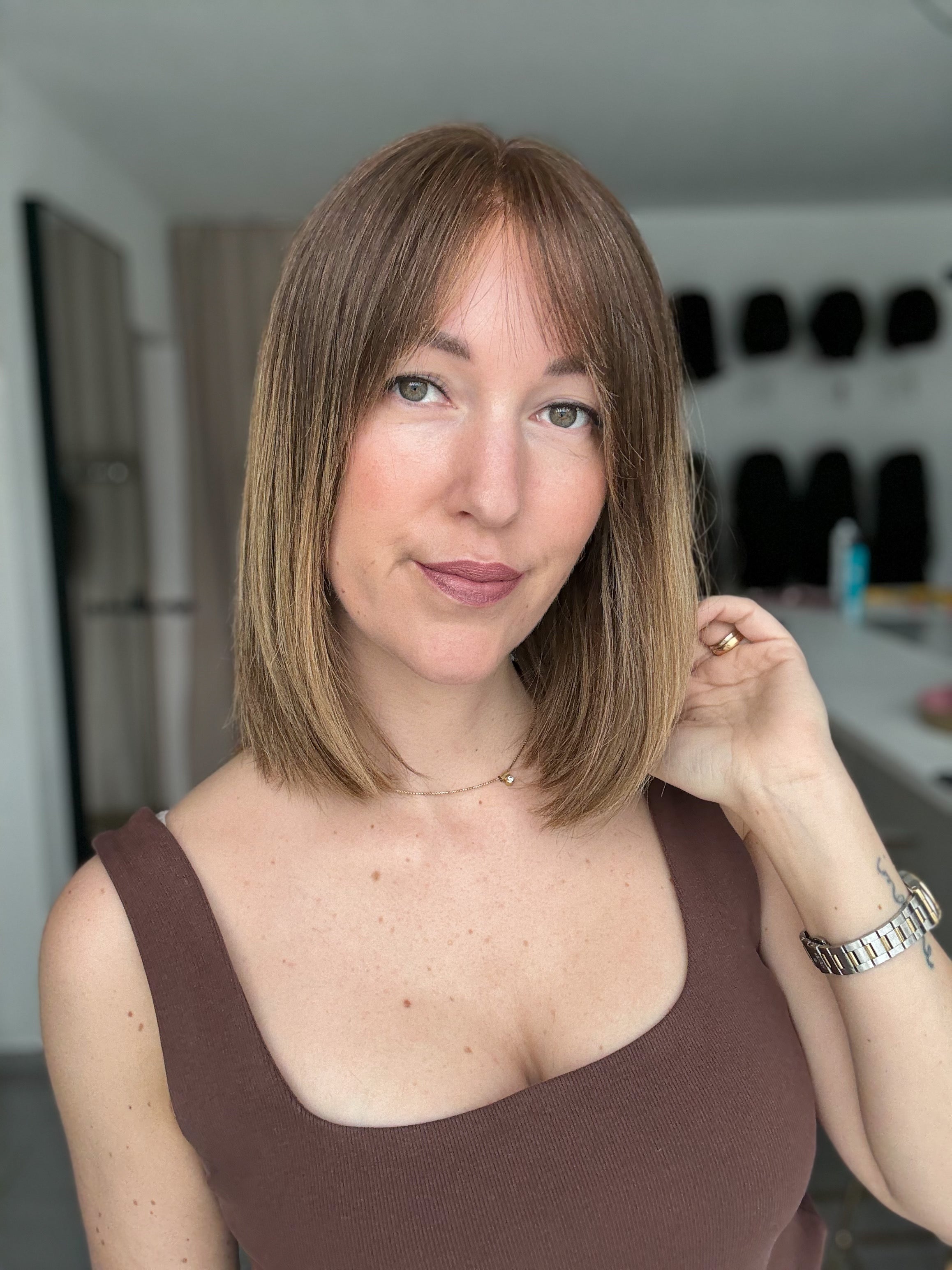 Lacetop-Perücke Juna warm | Silikon | Größe XS/S | 38cm Länge