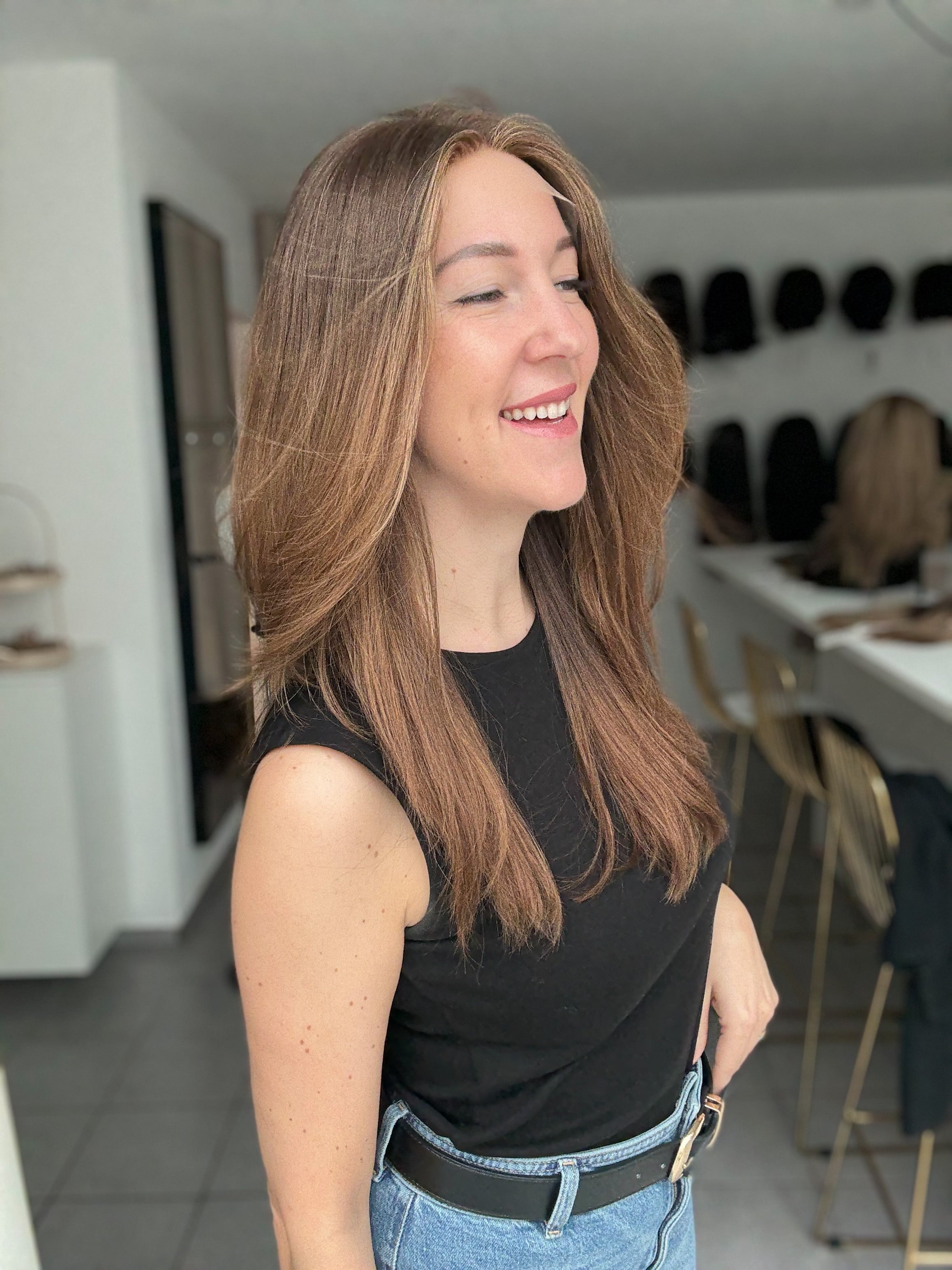 Lacetop-Perücke Hazel | Samt | Größe M/L | 59cm Länge