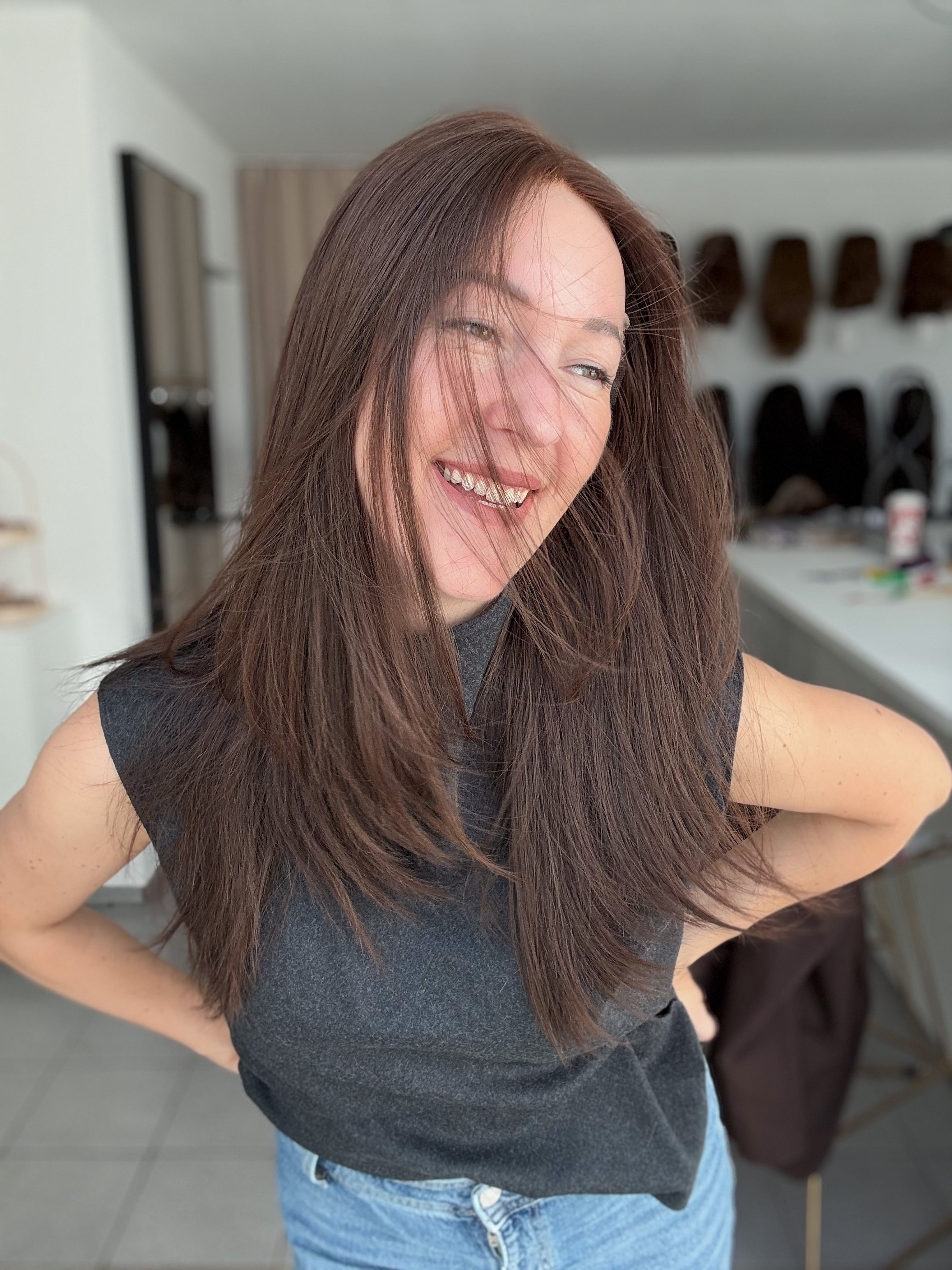 Lacetop-Perücke Lea | Samt | Größe XS | 60cm Länge