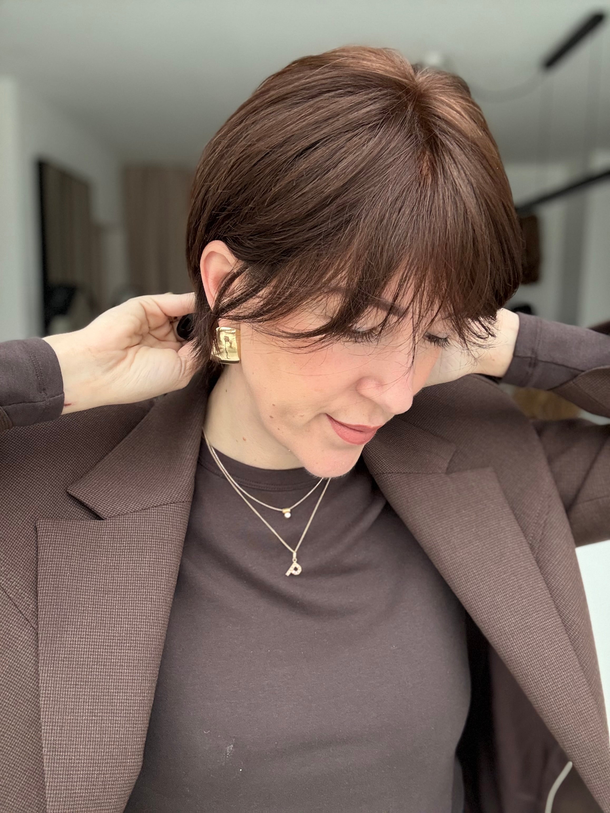 Lacetop-Perücke Lea | Samt | Größe M | <30cm Länge