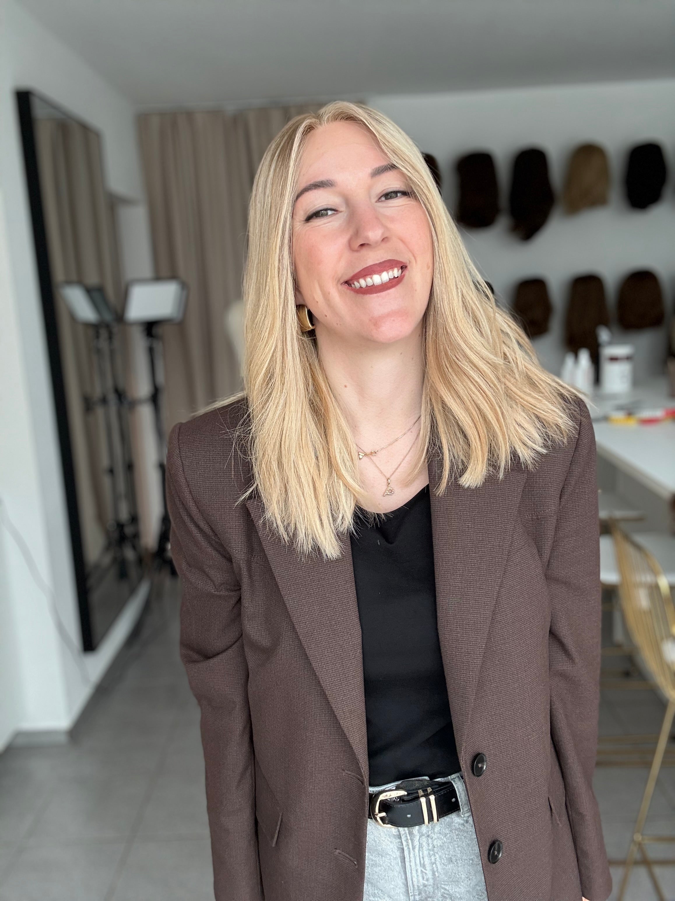 Lacetop-Perücke Jill | Silikon | Größe M | 45cm Länge