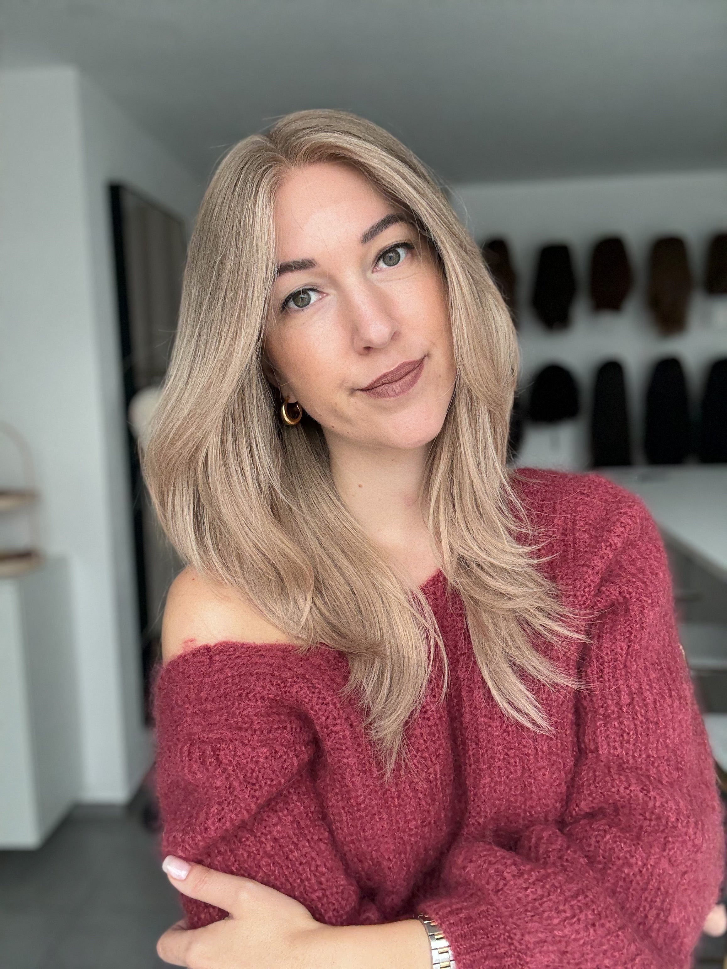 Lacetop-Perücke Mona | Samt | Größe M | 55cm Länge