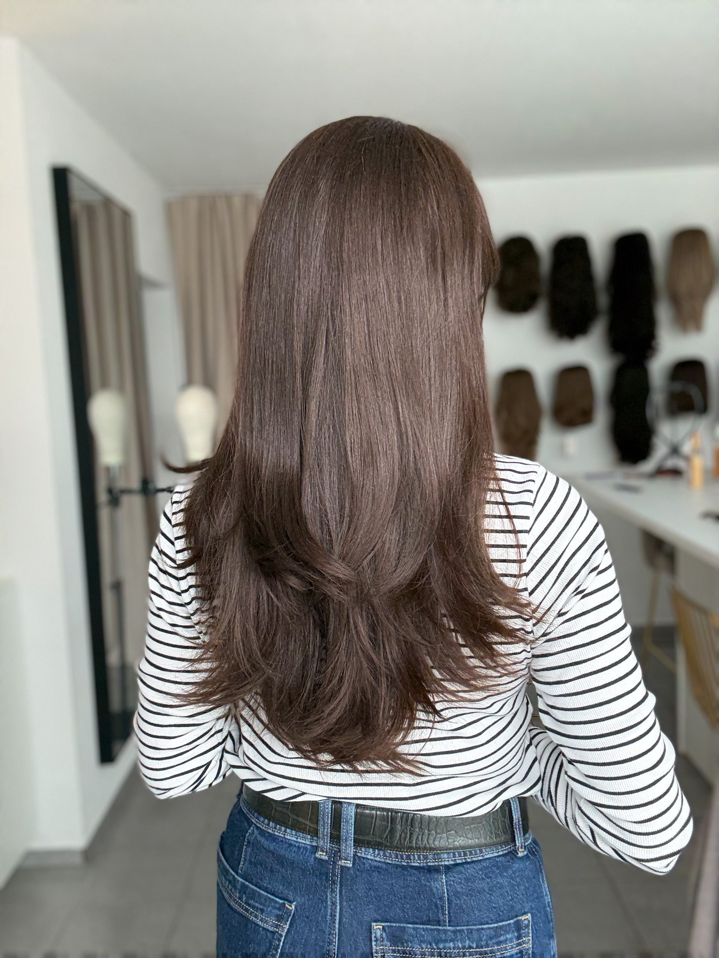 Lacetop-Perücke Lea | Samt | Größe S/M | 64cm Länge