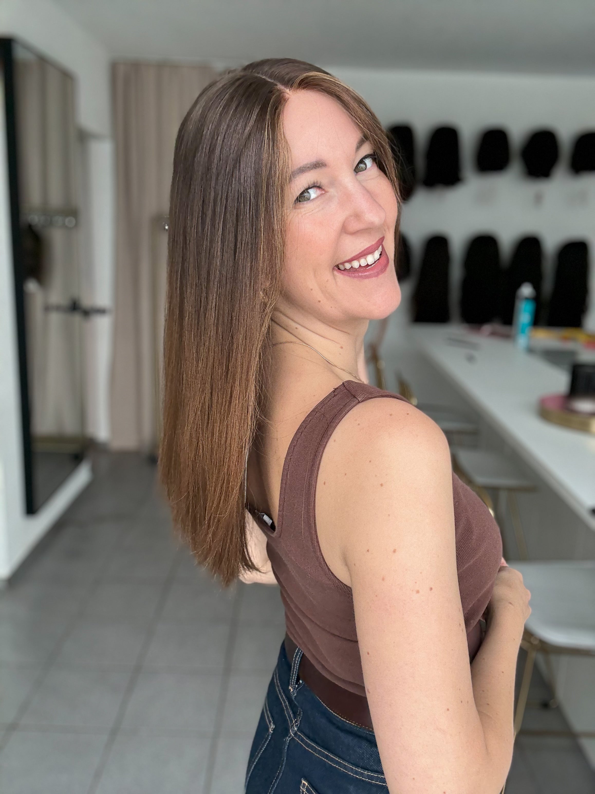 Lacetop-Perücke Hazel | Samt | Größe S | 54cm Länge