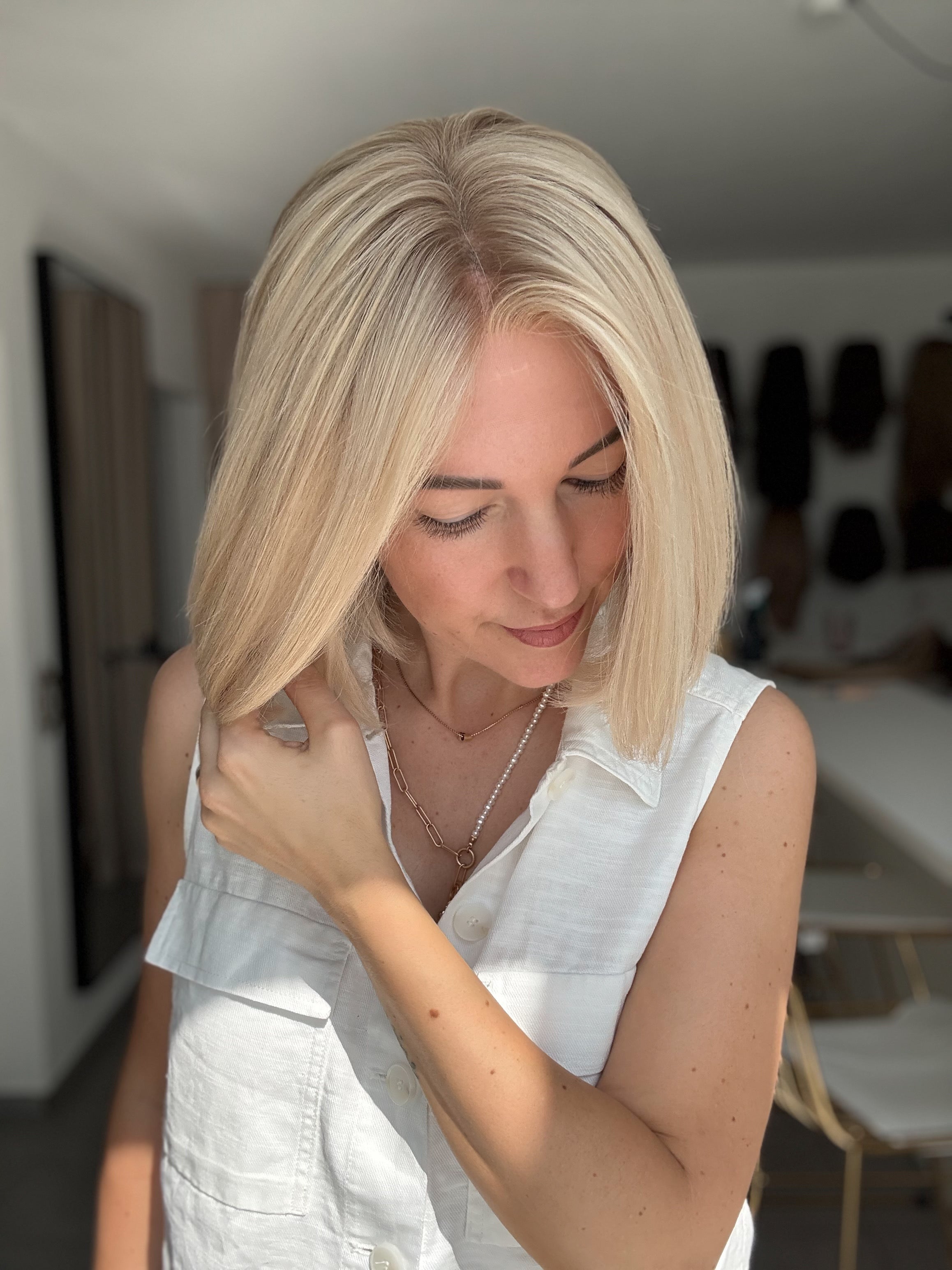 Lacetop-Perücke Elli | Samt | Größe XS/S | 33cm Länge