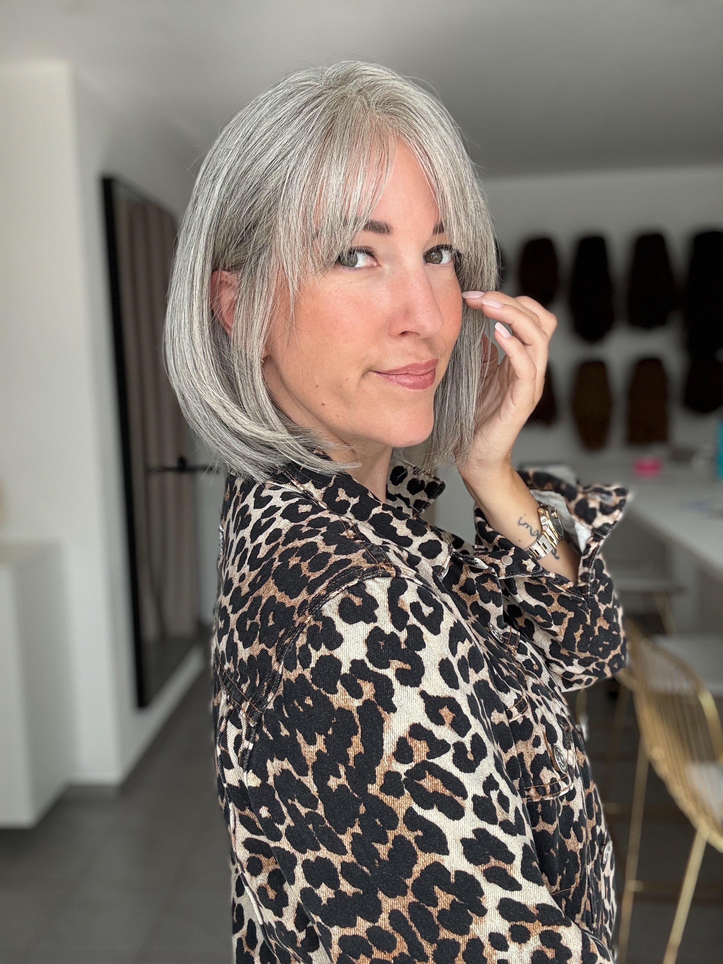 Lacetop-Perücke Birgit | Samt | Größe S | 33cm Länge