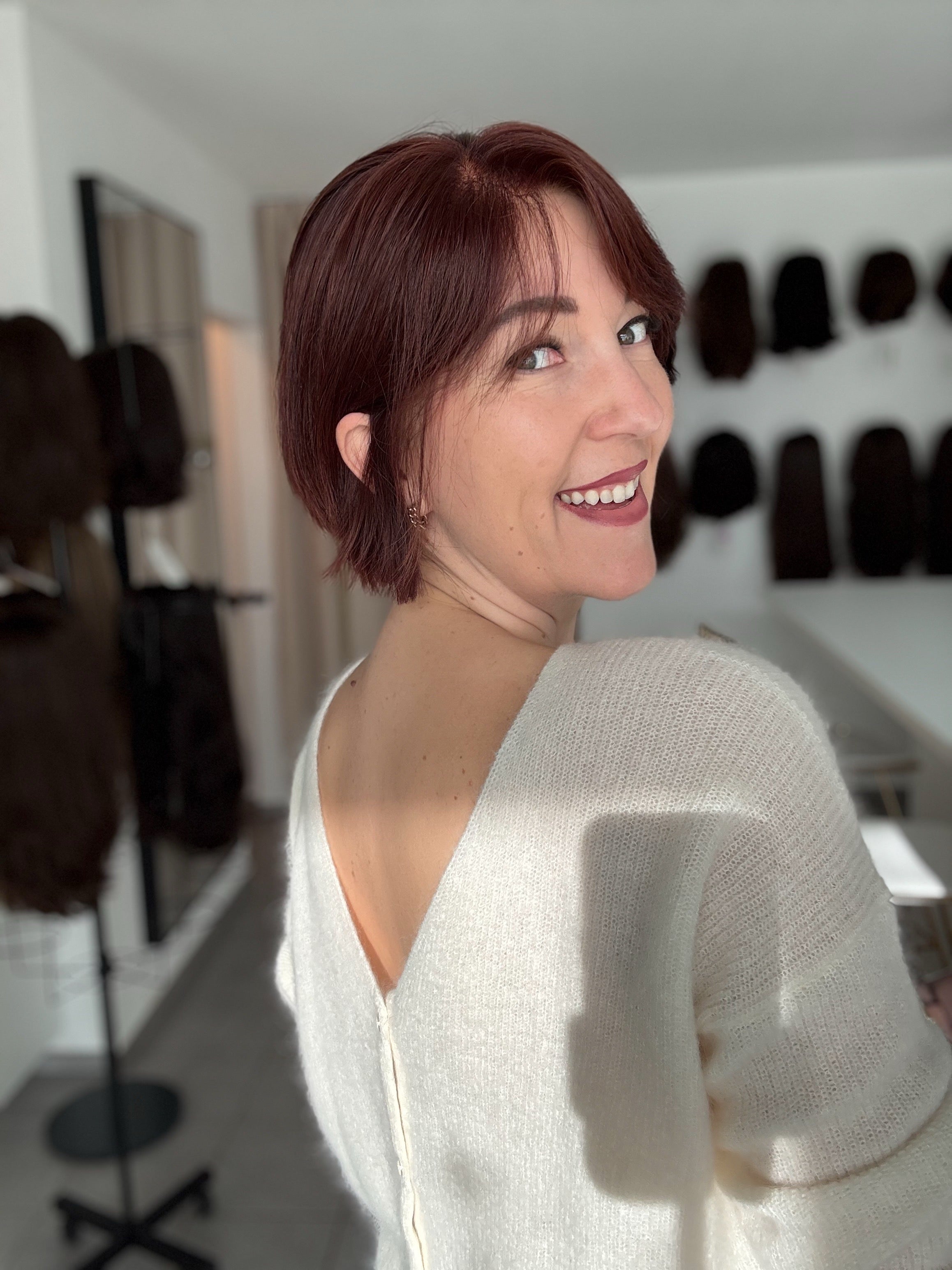 Lacetop-Perücke Rubi | Samt | Größe M | <30cm Länge