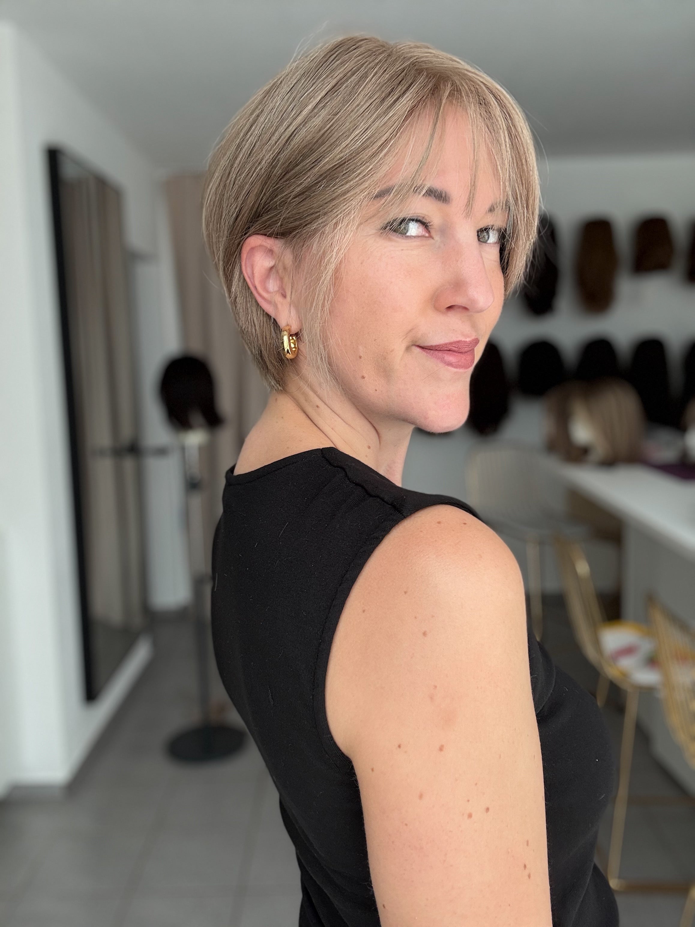 Lacetop-Perücke Clara | Samt | Größe S | <30cm Länge