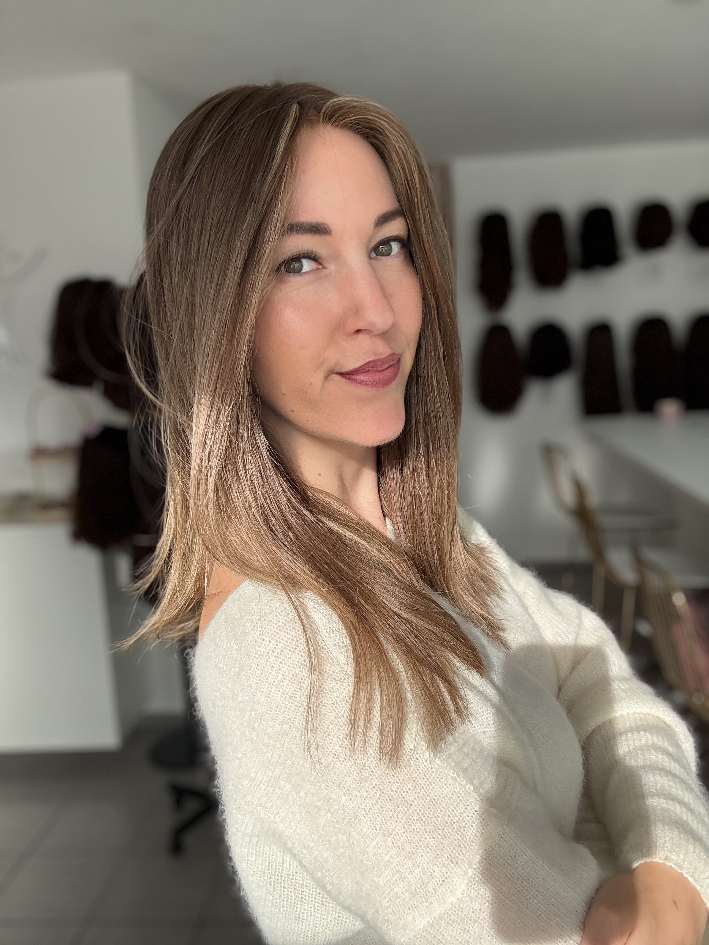 Lacetop-Perücke Juna | Samt | Größe XS/S | 47cm Länge