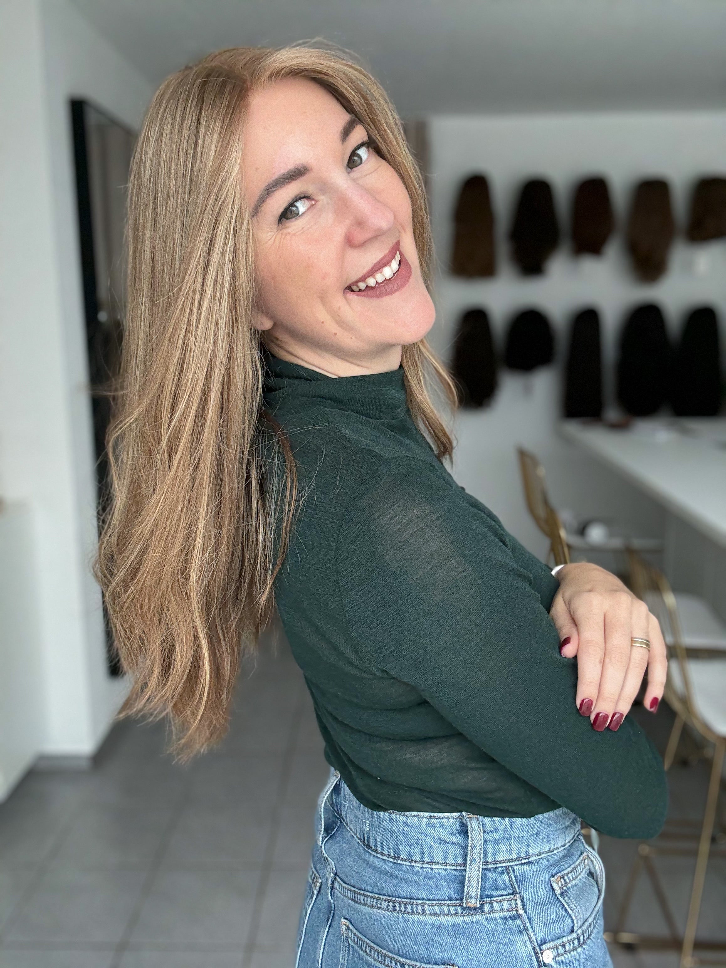 Lacetop-Perücke Ida | Samt | Größe M | 57cm Länge