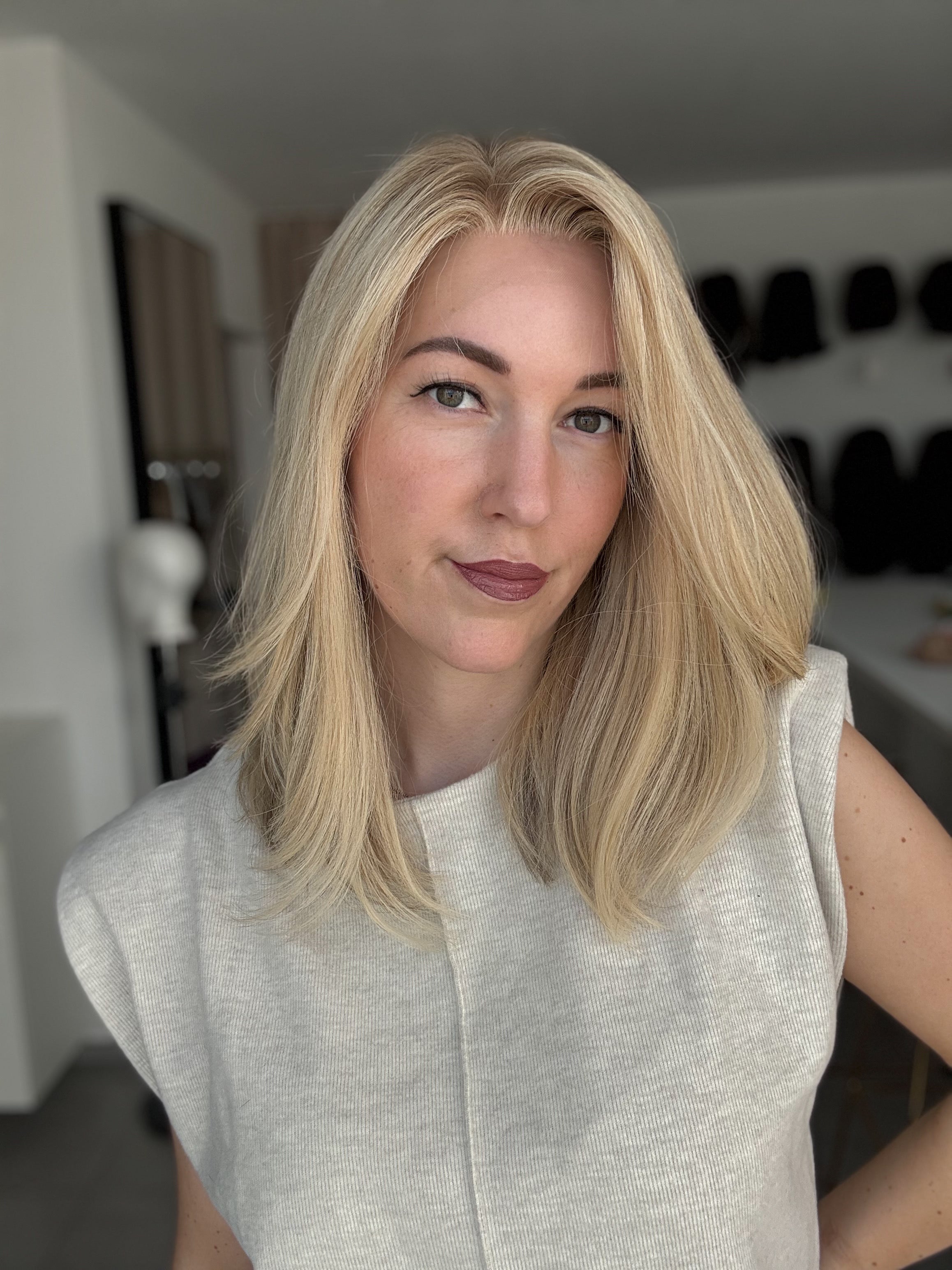 Lacetop-Perücke Elsa | Samt | Größe M | 44cm Länge