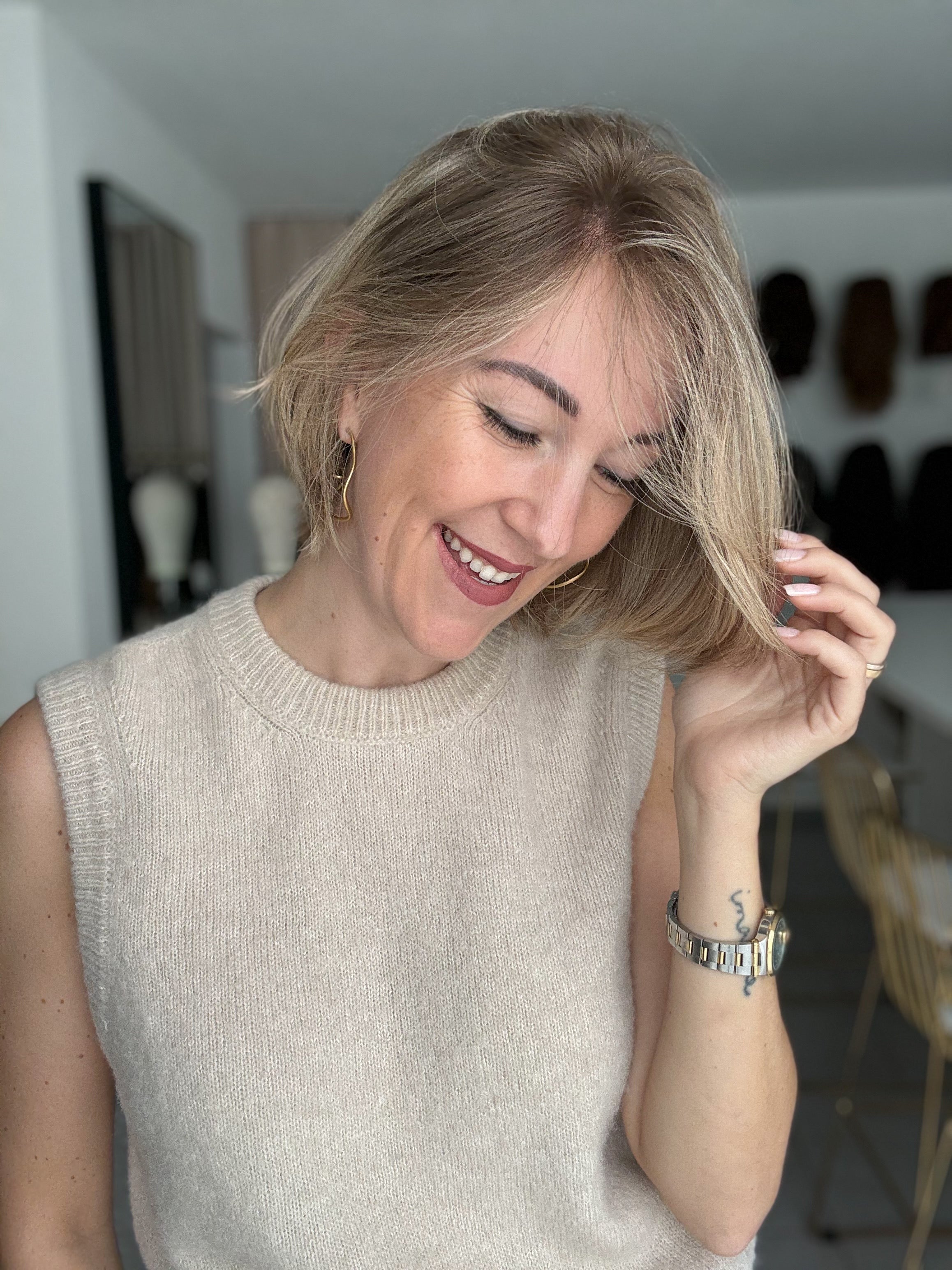 Lacetop-Perücke Delia | Silikon | Größe M | 33cm Länge