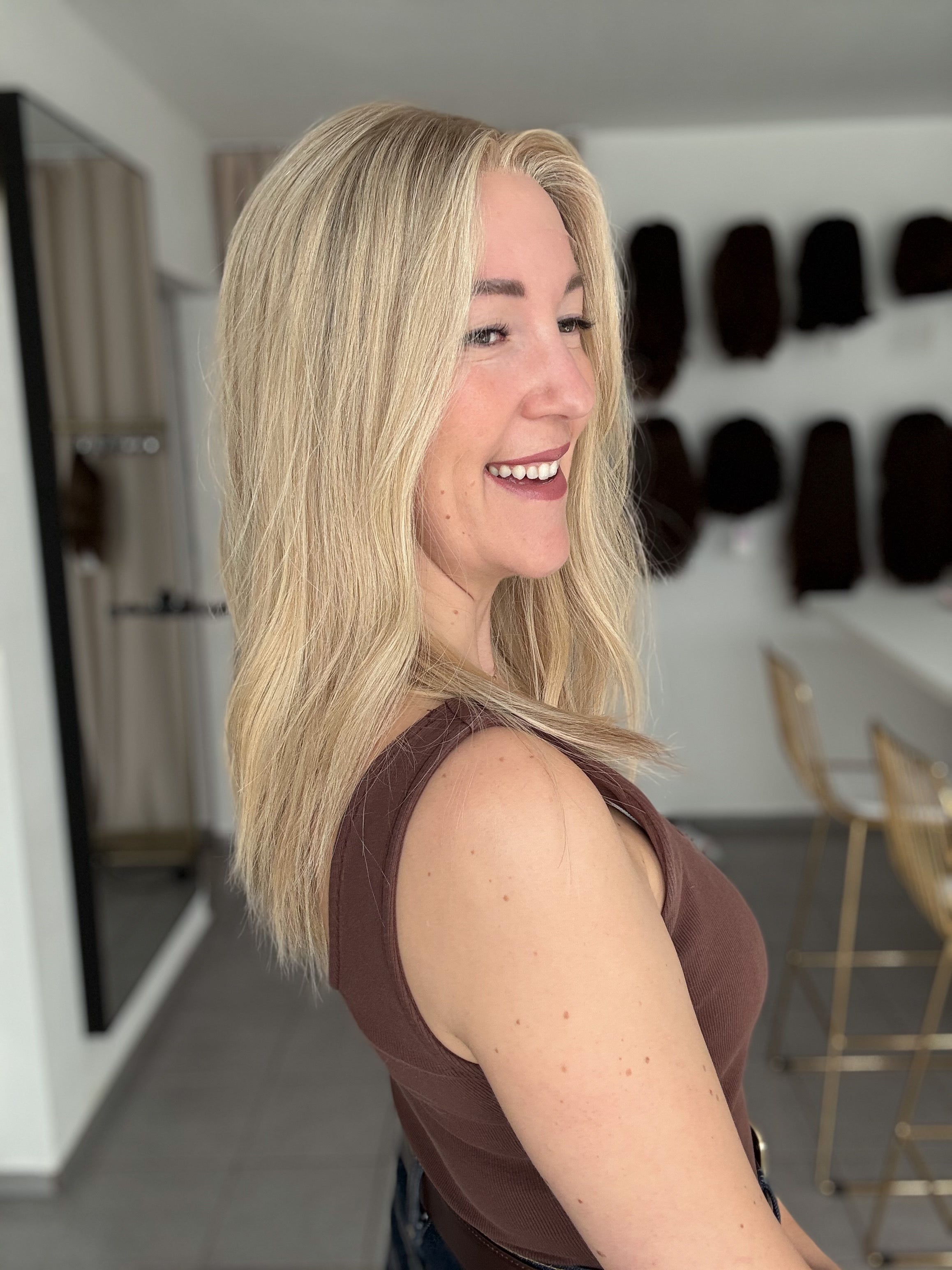 Lacetop-Perücke Elsa | Samt | Größe S | 50cm Länge