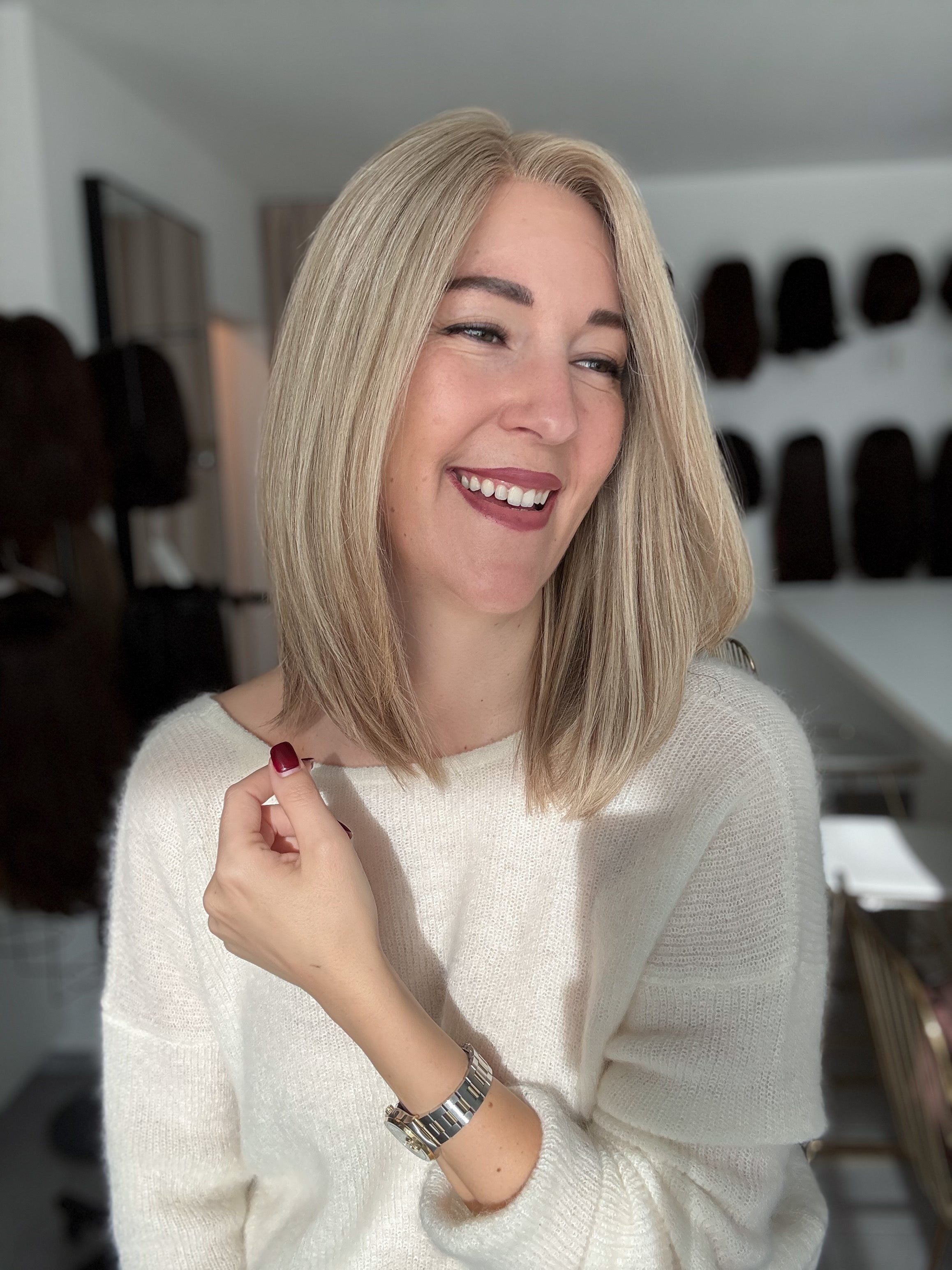 Lacetop-Perücke Maya | Samt | Größe M | 42cm Länge