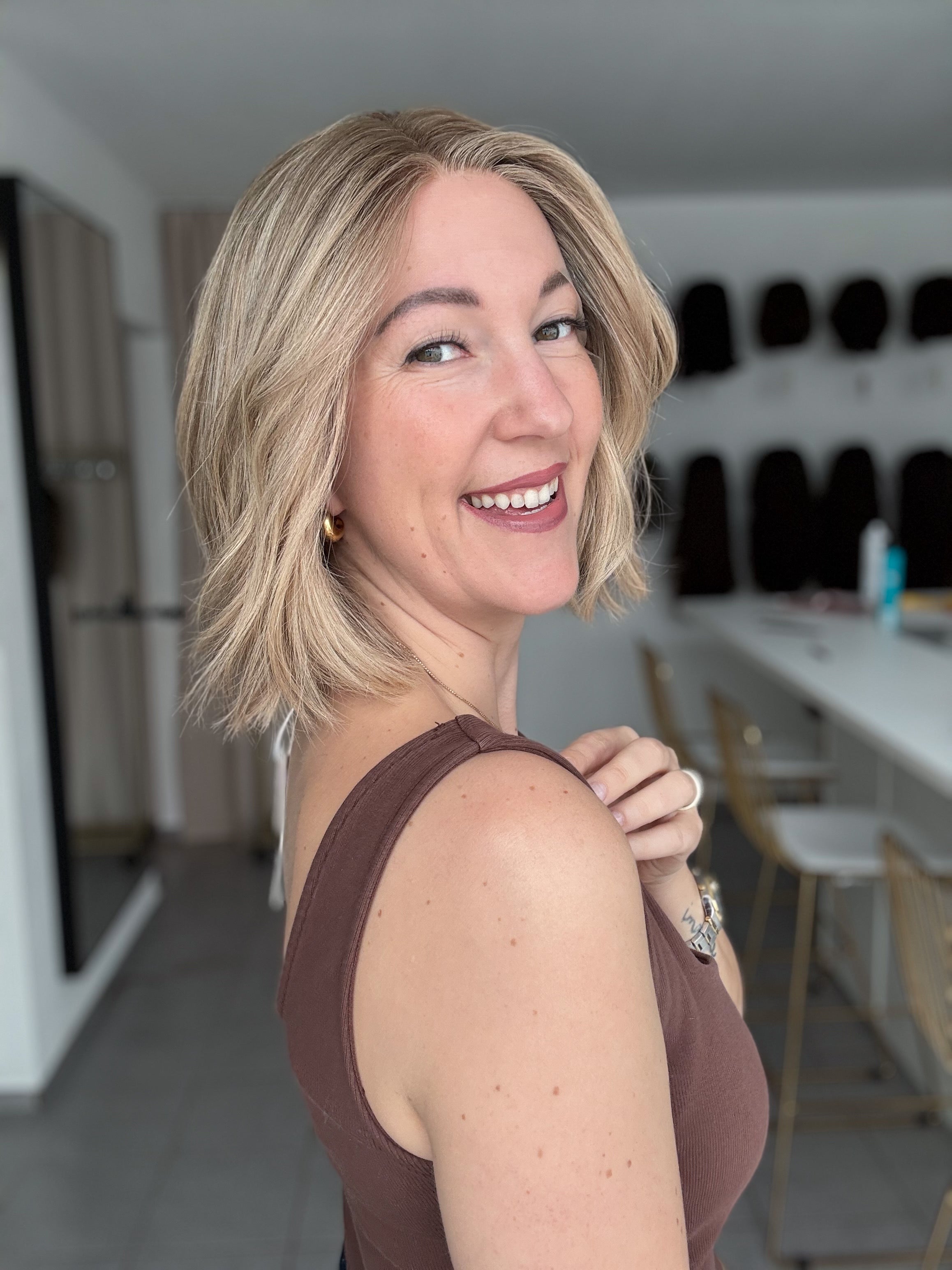 Lacetop-Perücke Delia | Samt | Größe S | 32cm Länge