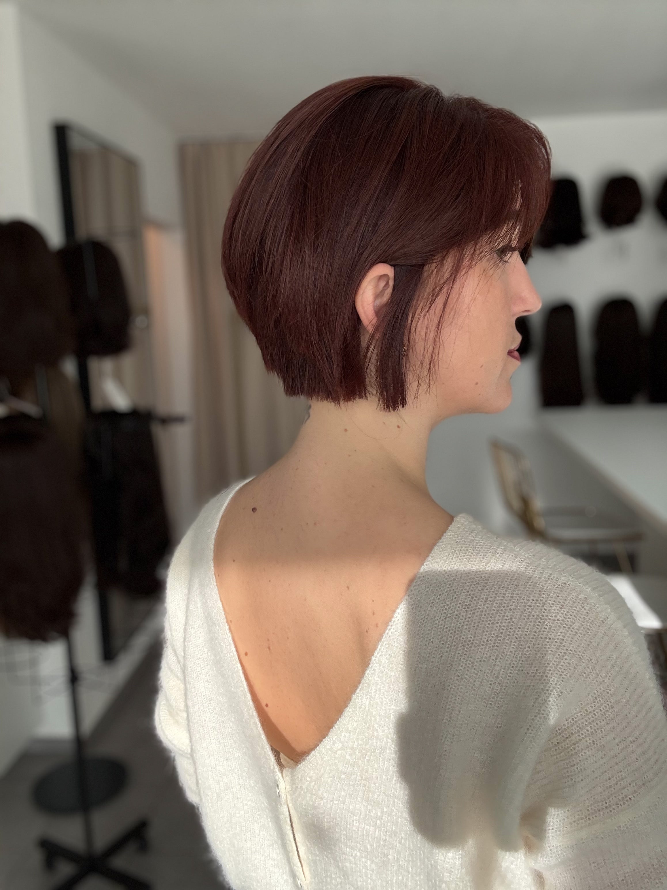 Lacetop-Perücke Rubi | Samt | Größe M | <30cm Länge