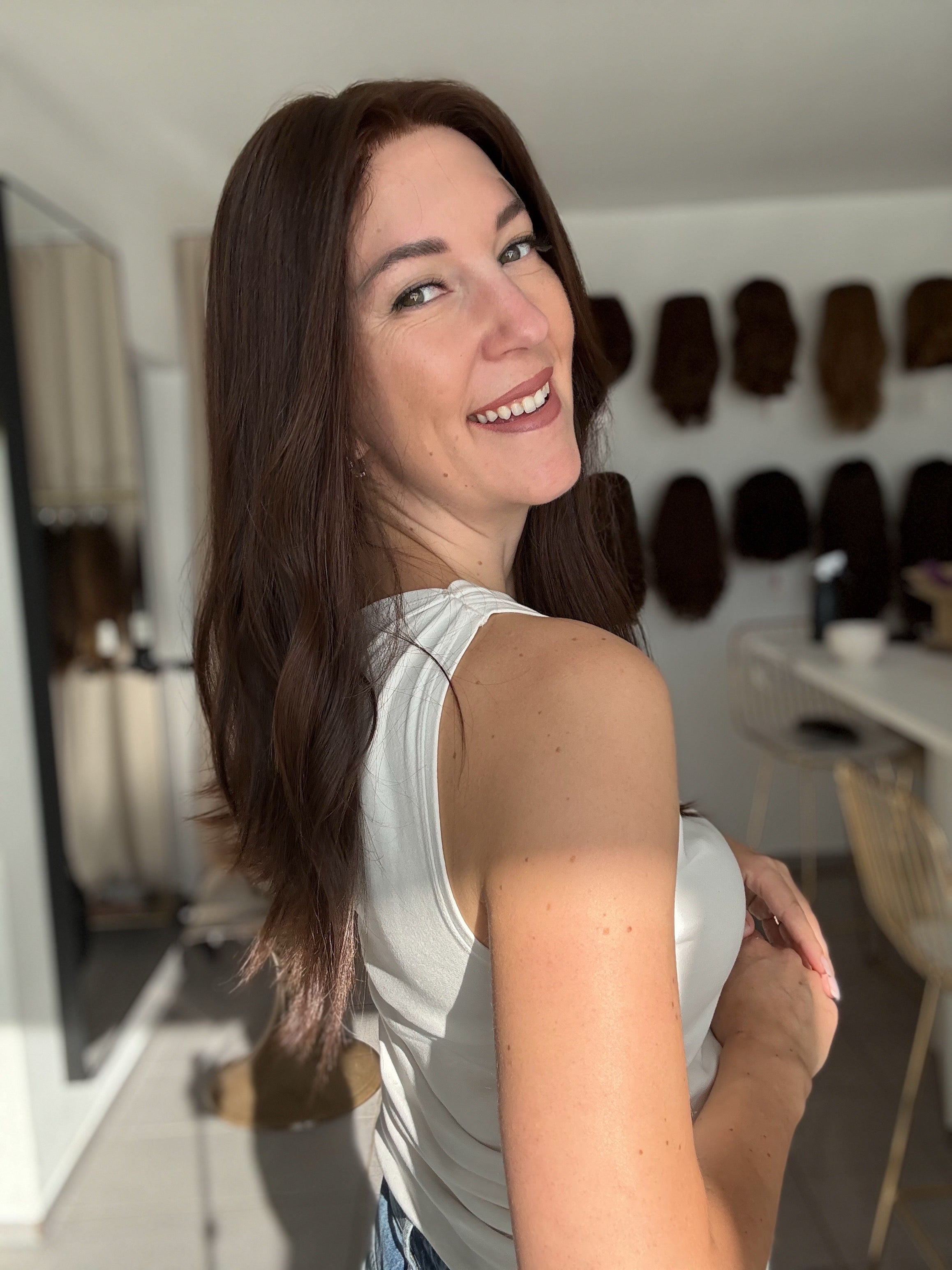 Lacetop-Perücke Lea | Samt | Größe S | 56cm Länge