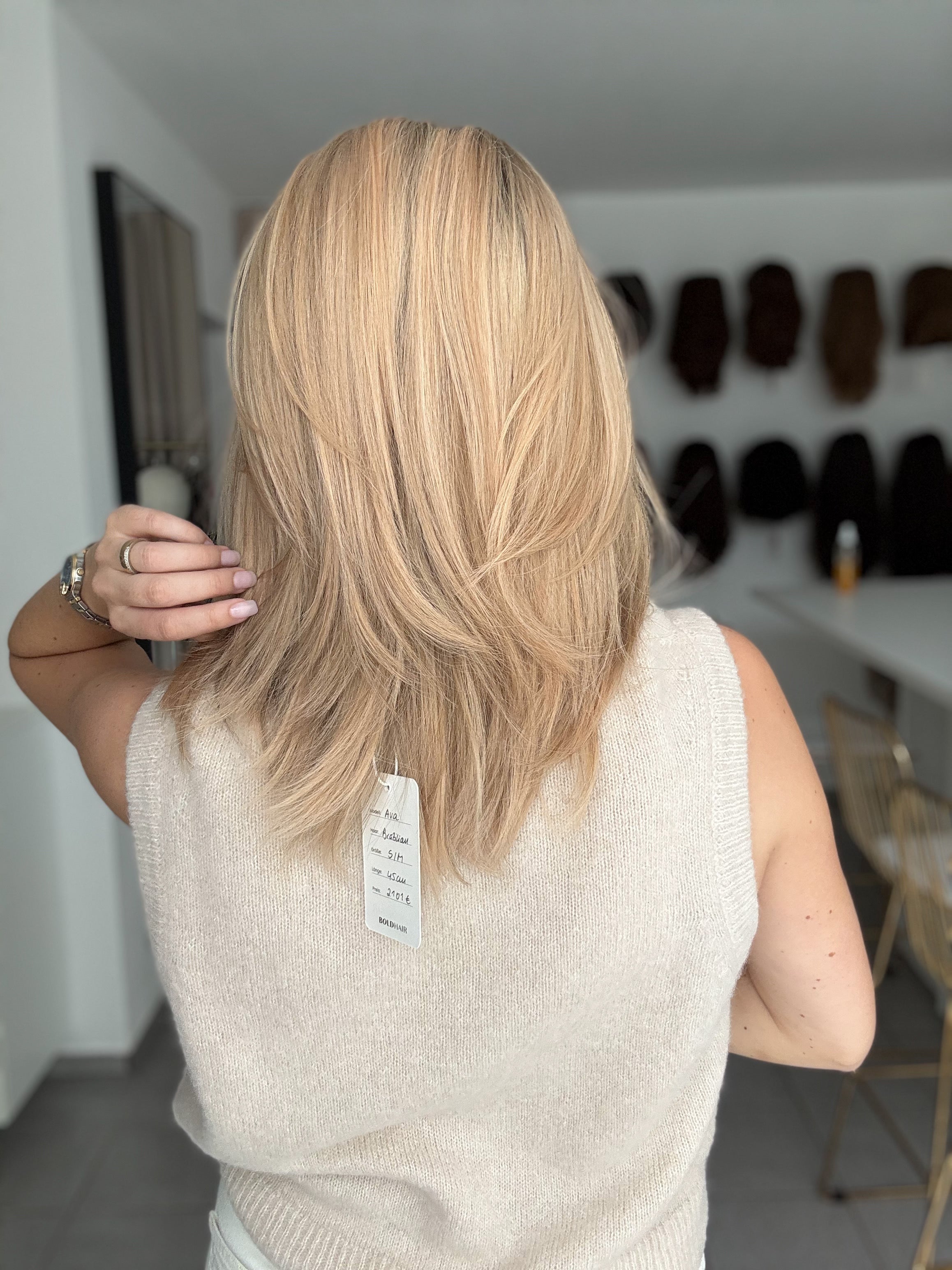 Lacetop-Perücke Ava | Samt | Größe S/M | 45cm Länge